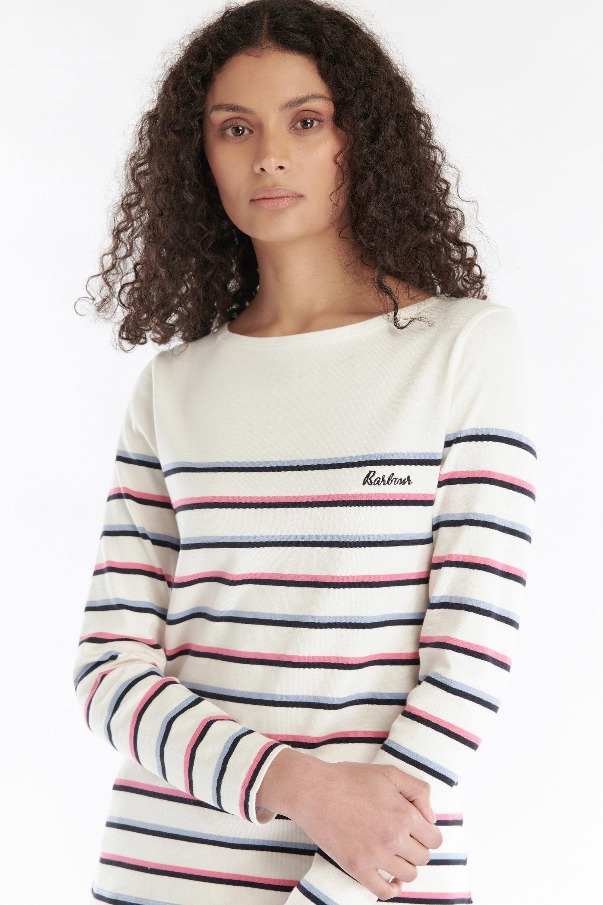 Barbour Hawkins Top - Off White Stripe