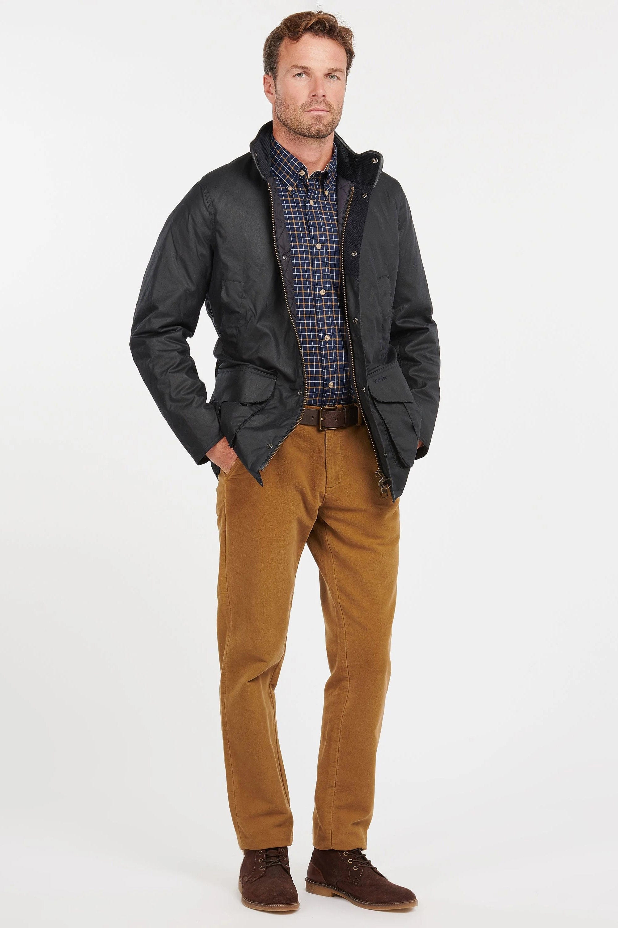 Barbour Hereford Wax - Navy