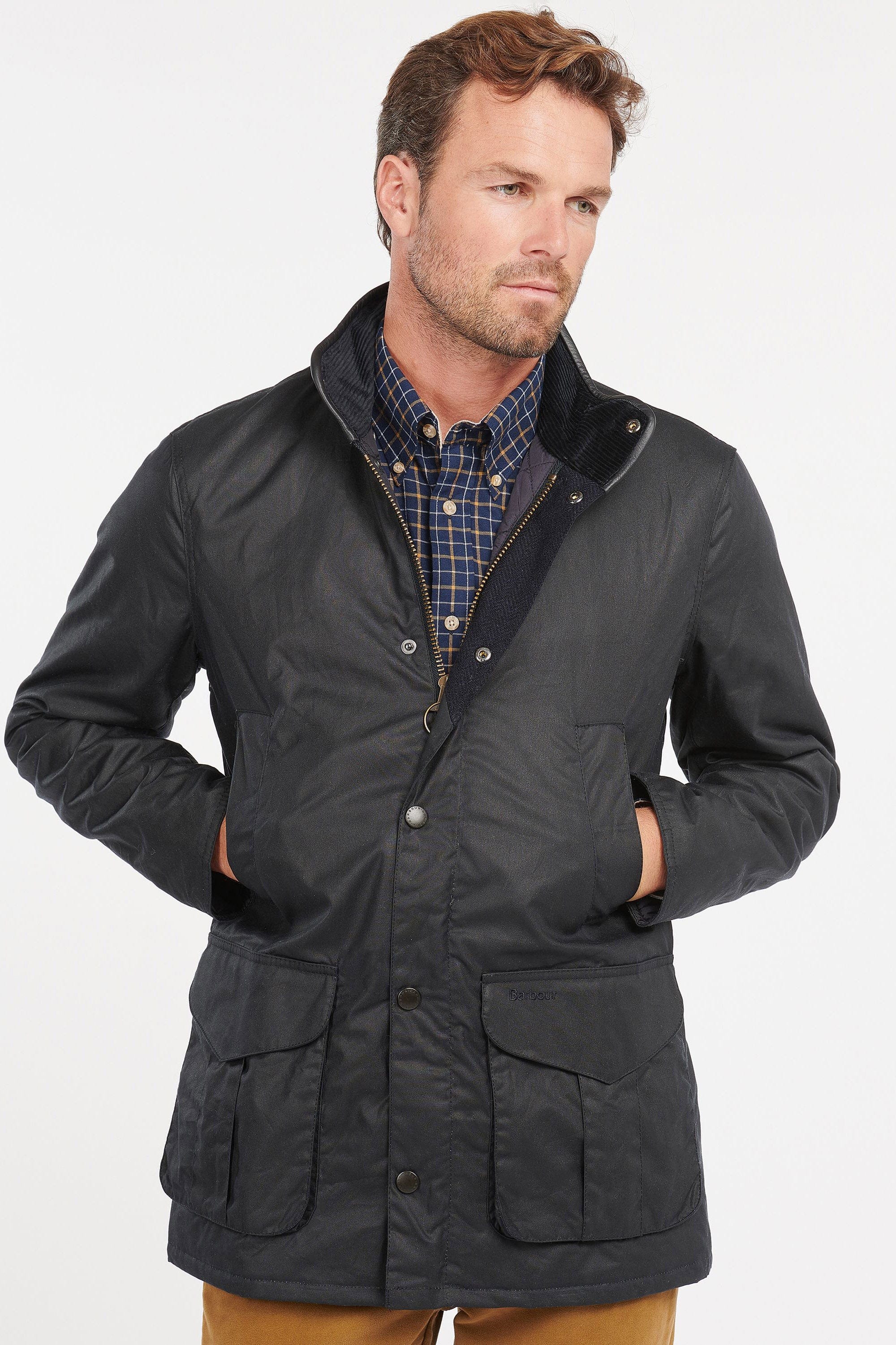 Barbour Hereford Wax - Navy