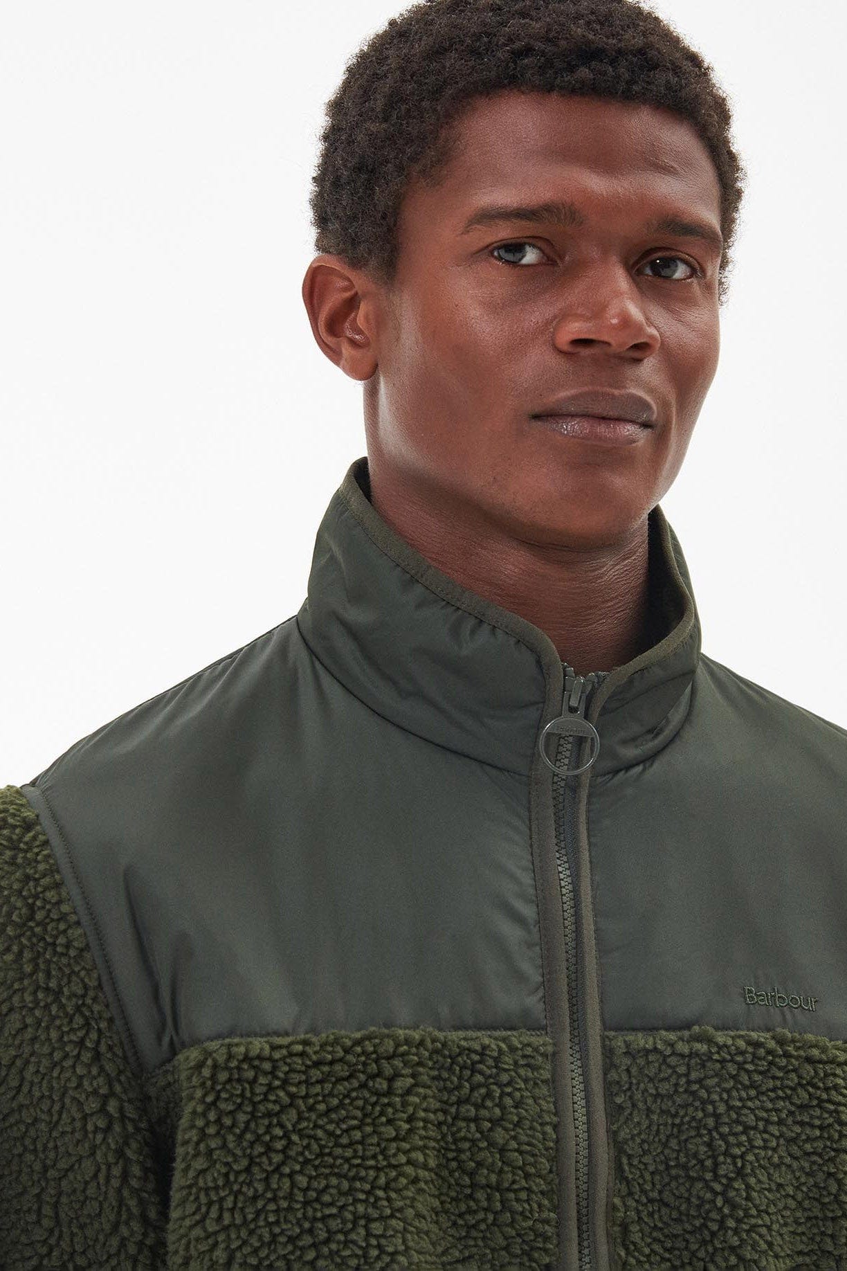 Barbour Hobson Fleece Jacket - Olive