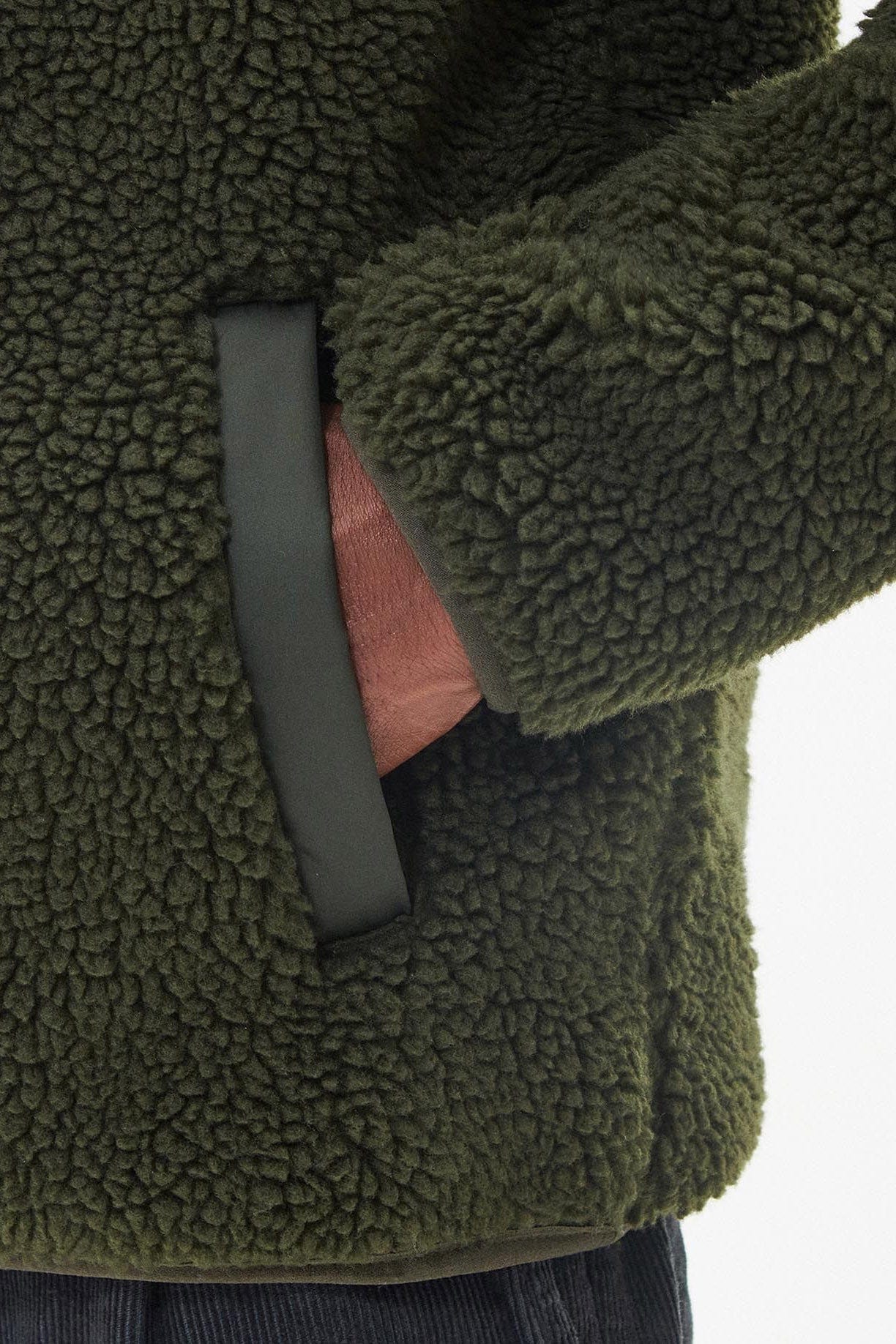 Barbour Hobson Fleece Jacket - Olive