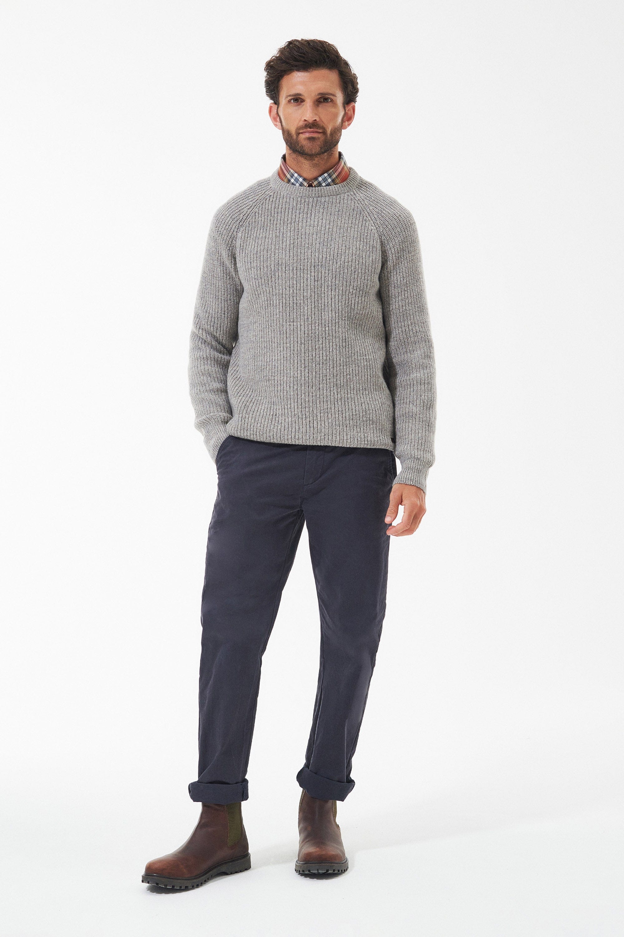 Barbour Horseford Crew Neck Jumper - Stone