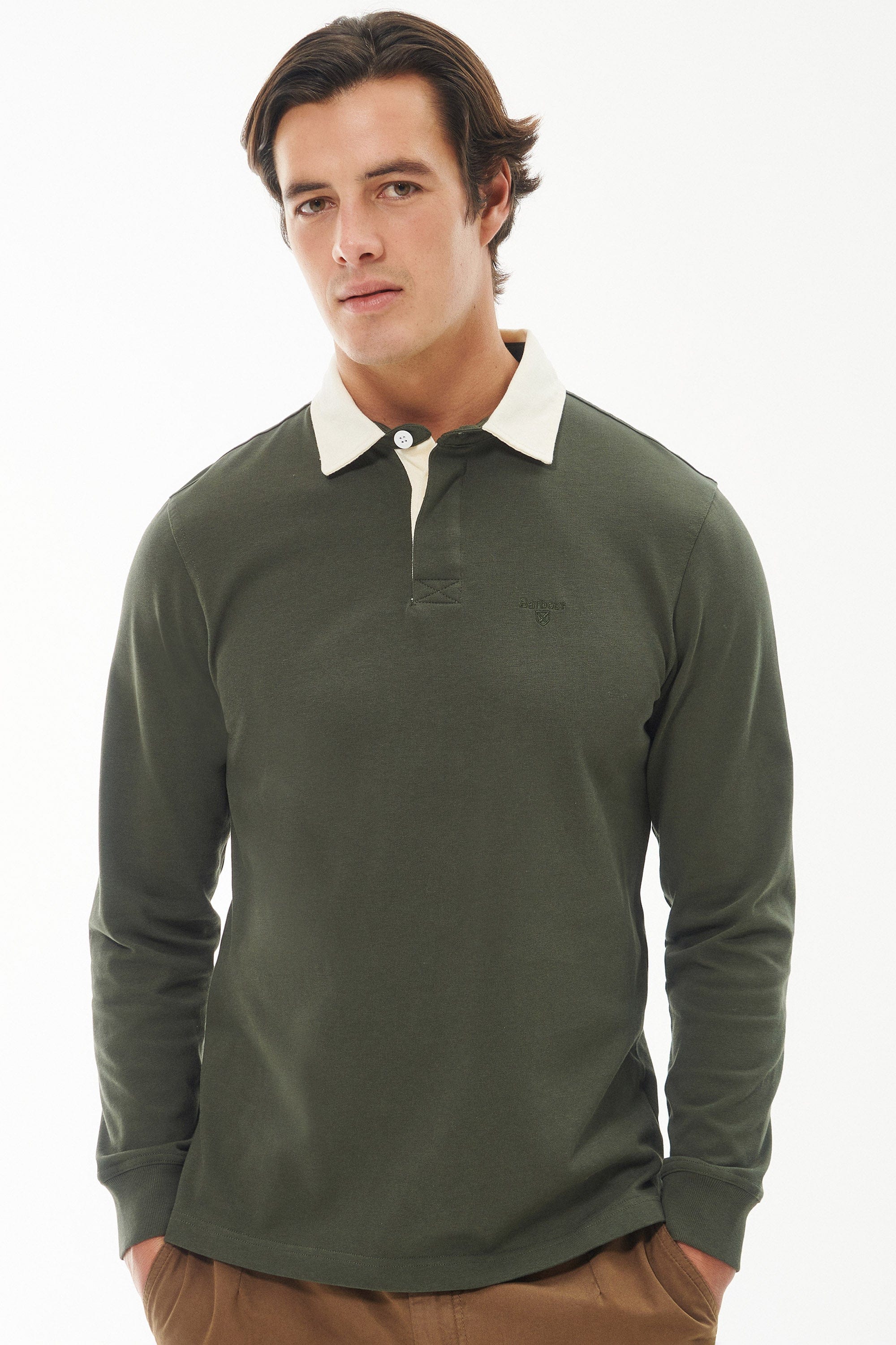 Barbour Howtown Rugby Shirt - Olive