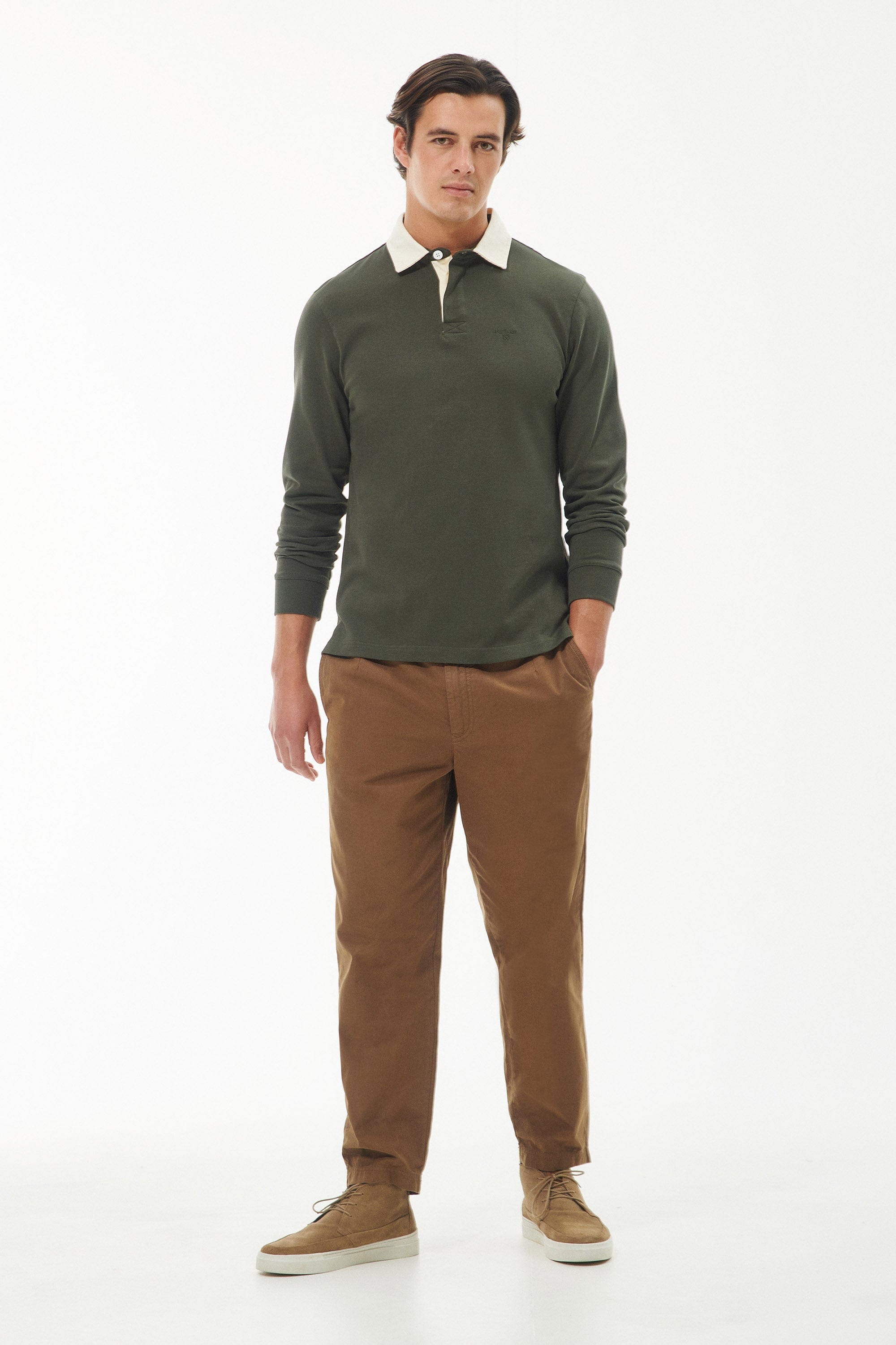 Barbour Howtown Rugby Shirt - Olive