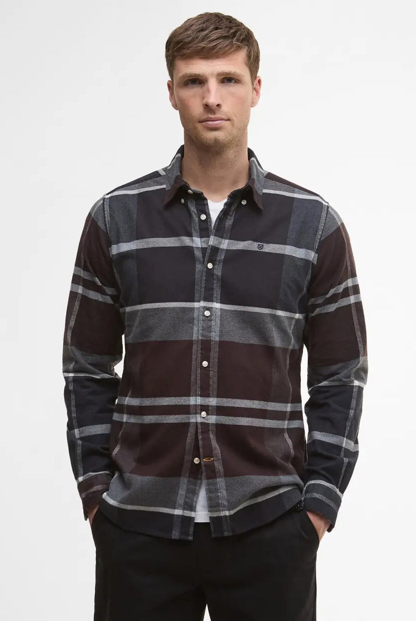 Barbour Iceloch Tailored Brushed Cotton Shirt - Midnight Oak Tartan