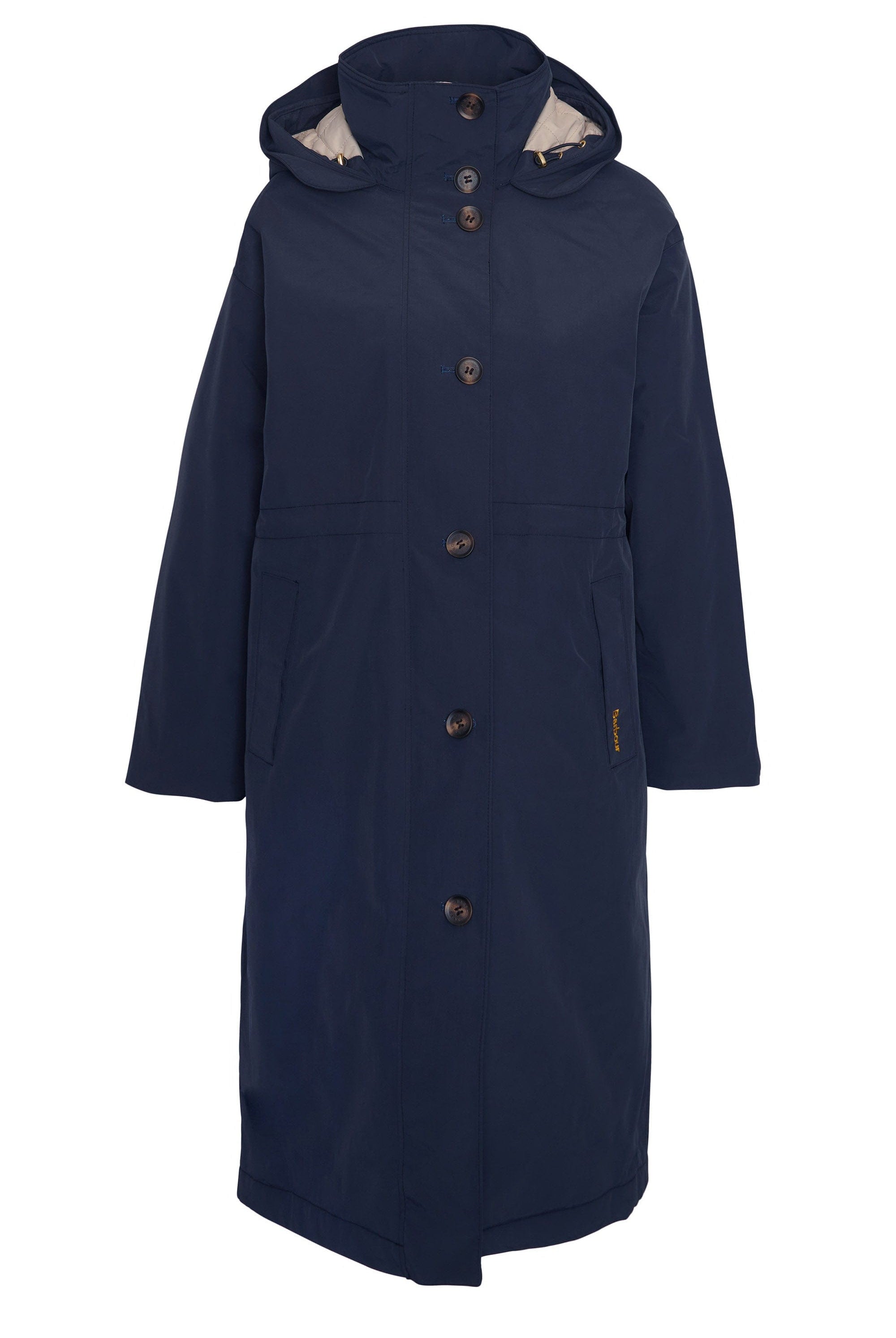 Barbour Iris Waterproof Jacket - Dark Navy/Light Sand/Military Brown