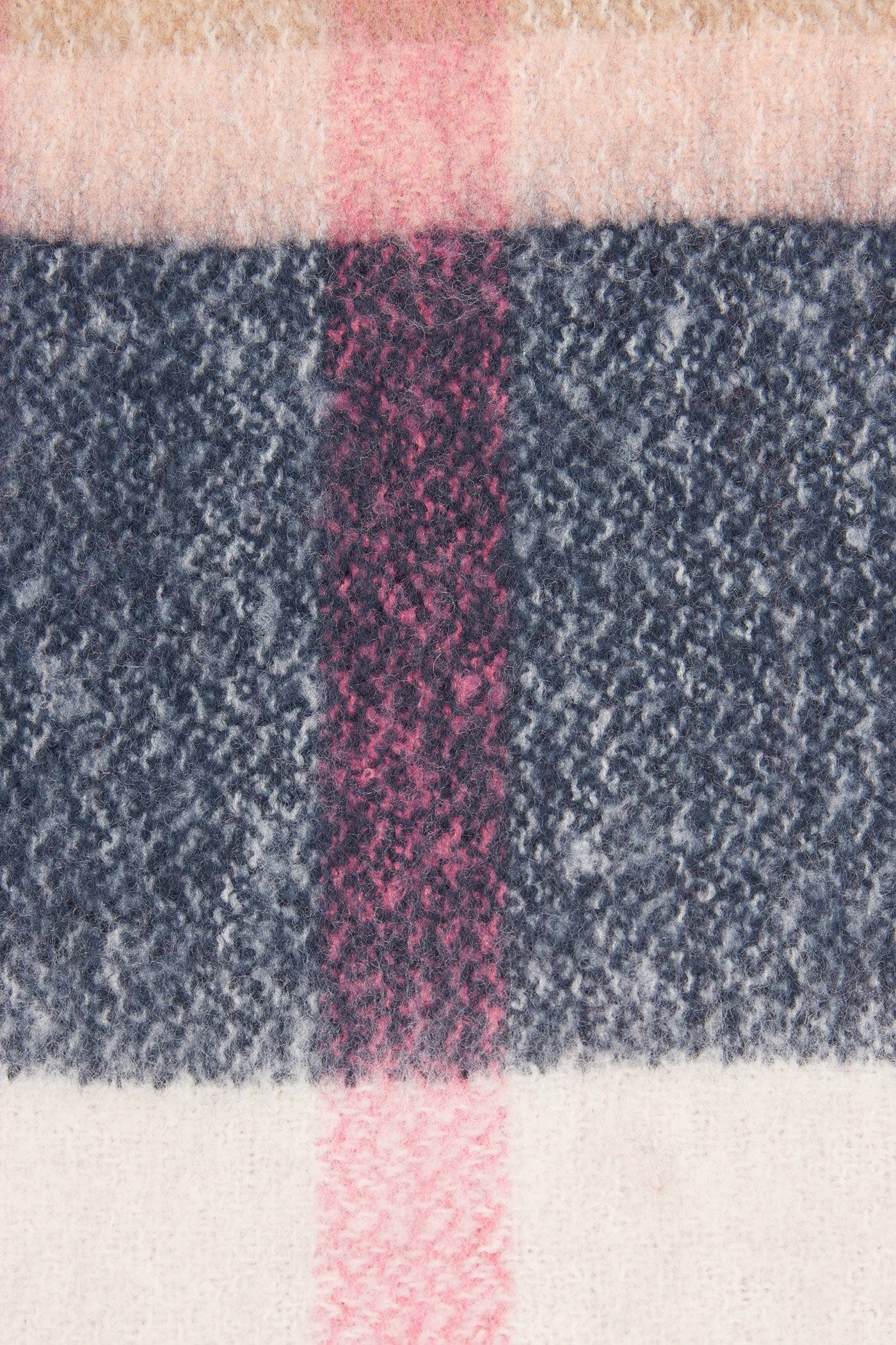 Barbour Isla Tartan Boucle Scarf - Pink/Grey LSC0293_PI31_OS