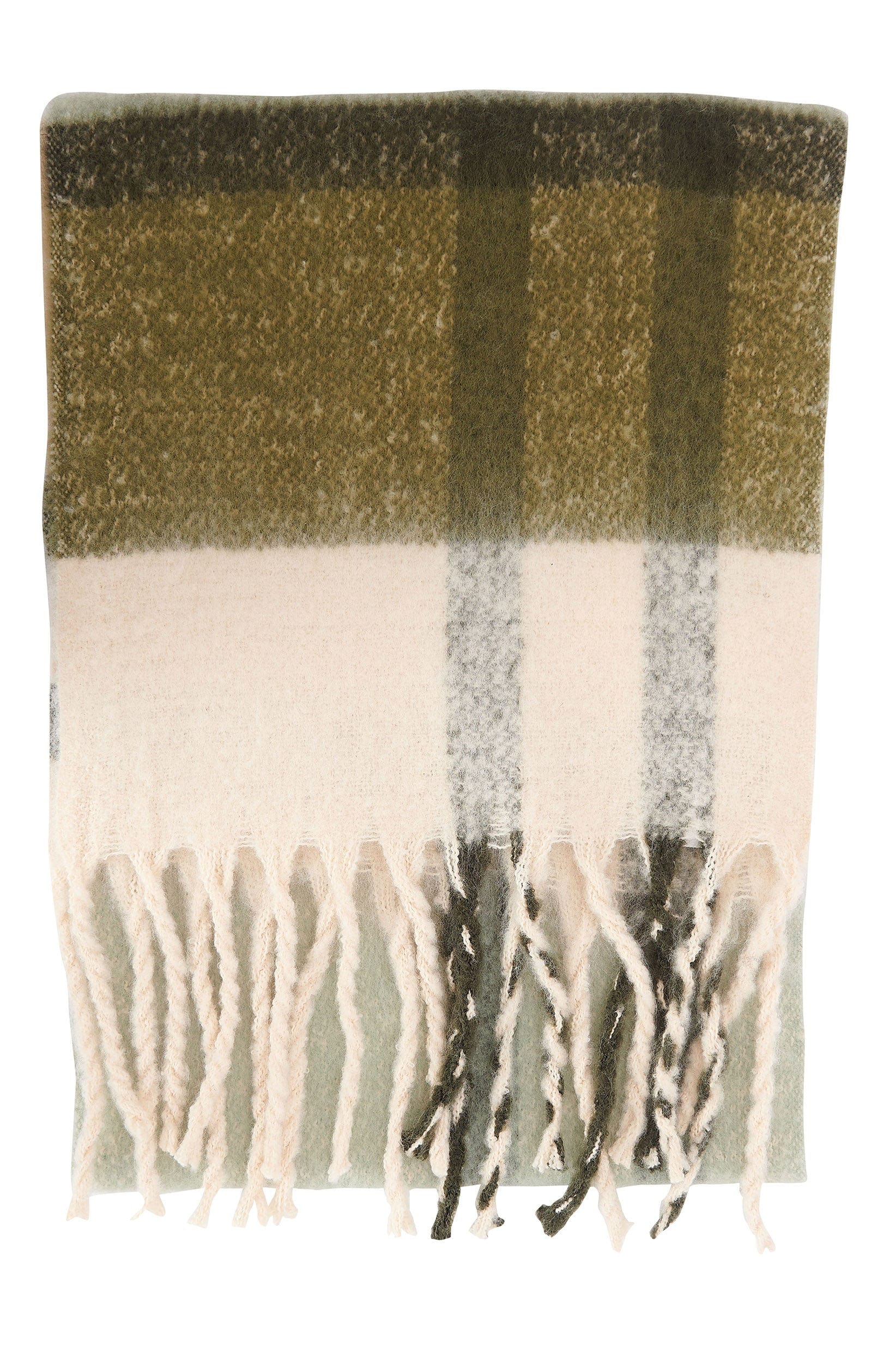 Barbour Isla Tartan Boucle Scarf - Soft Mint LSC0293_GN15_OS