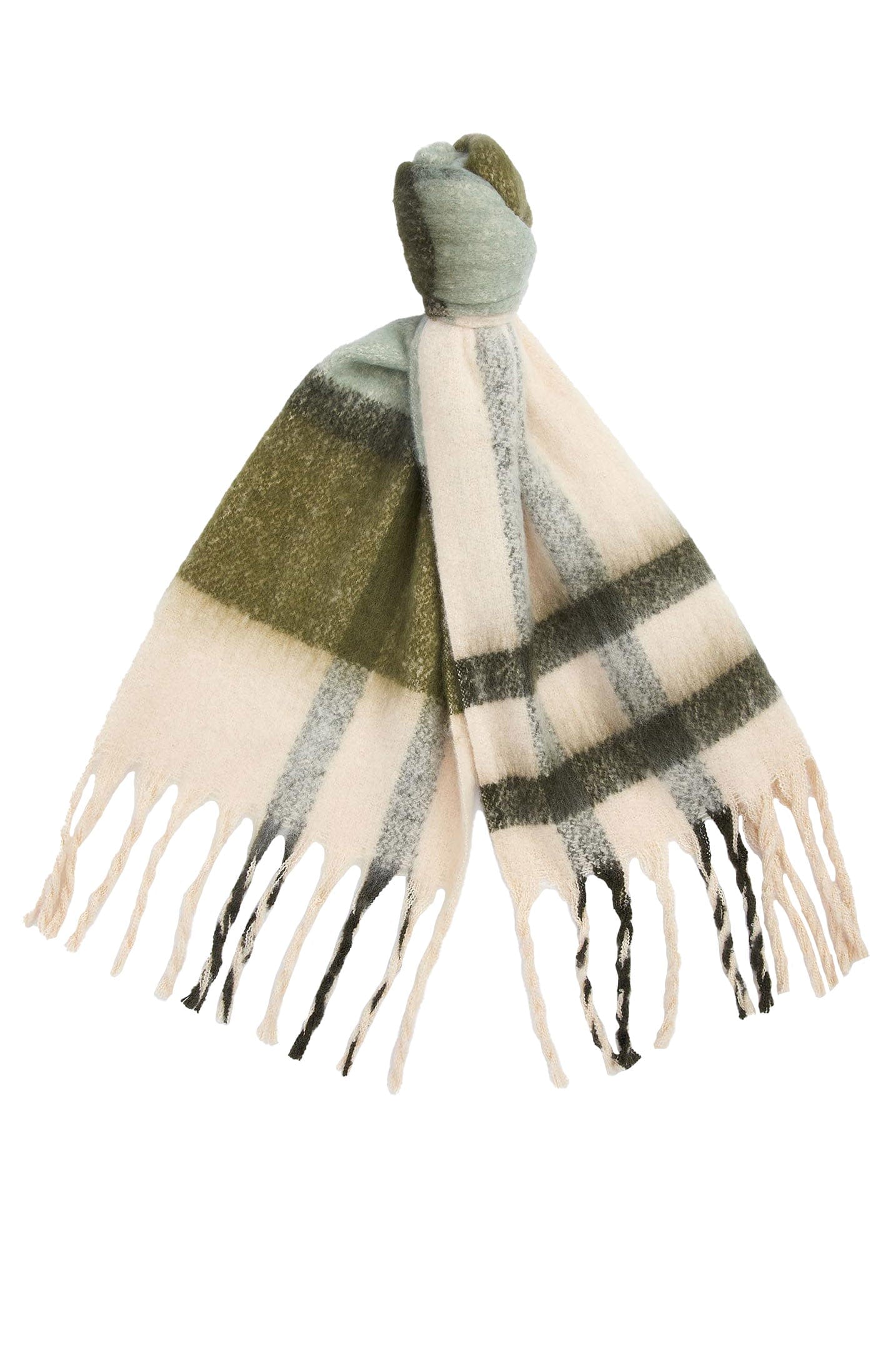 Barbour Isla Tartan Boucle Scarf - Soft Mint LSC0293_GN15_OS