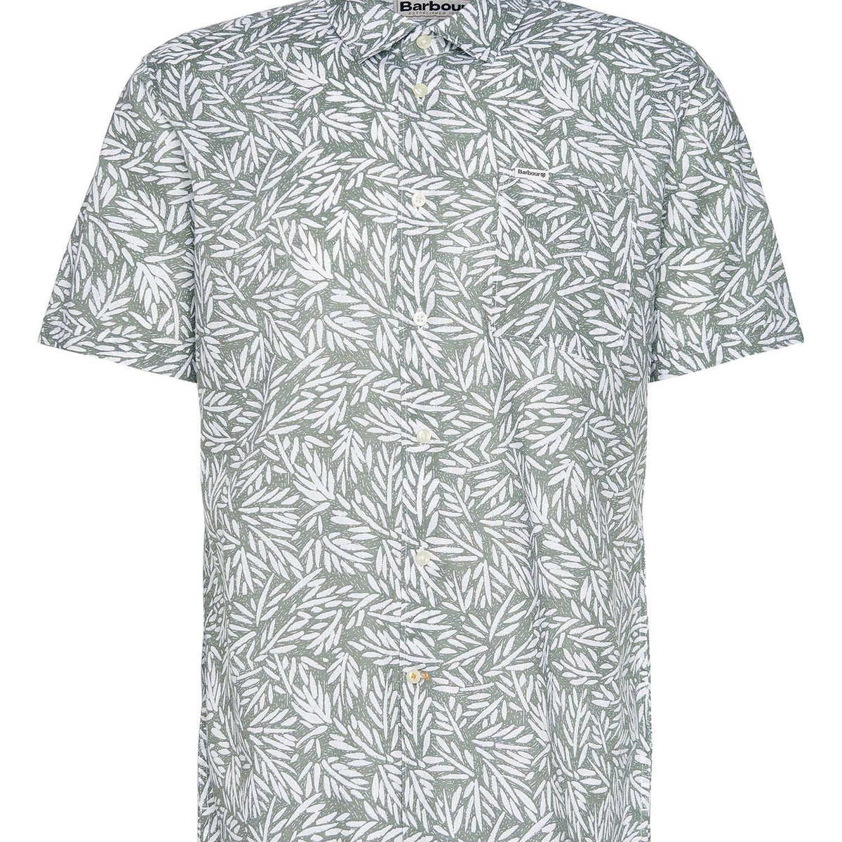Barbour Jackstone Regular Fit Short Sleeve Shirt - Pea Green 