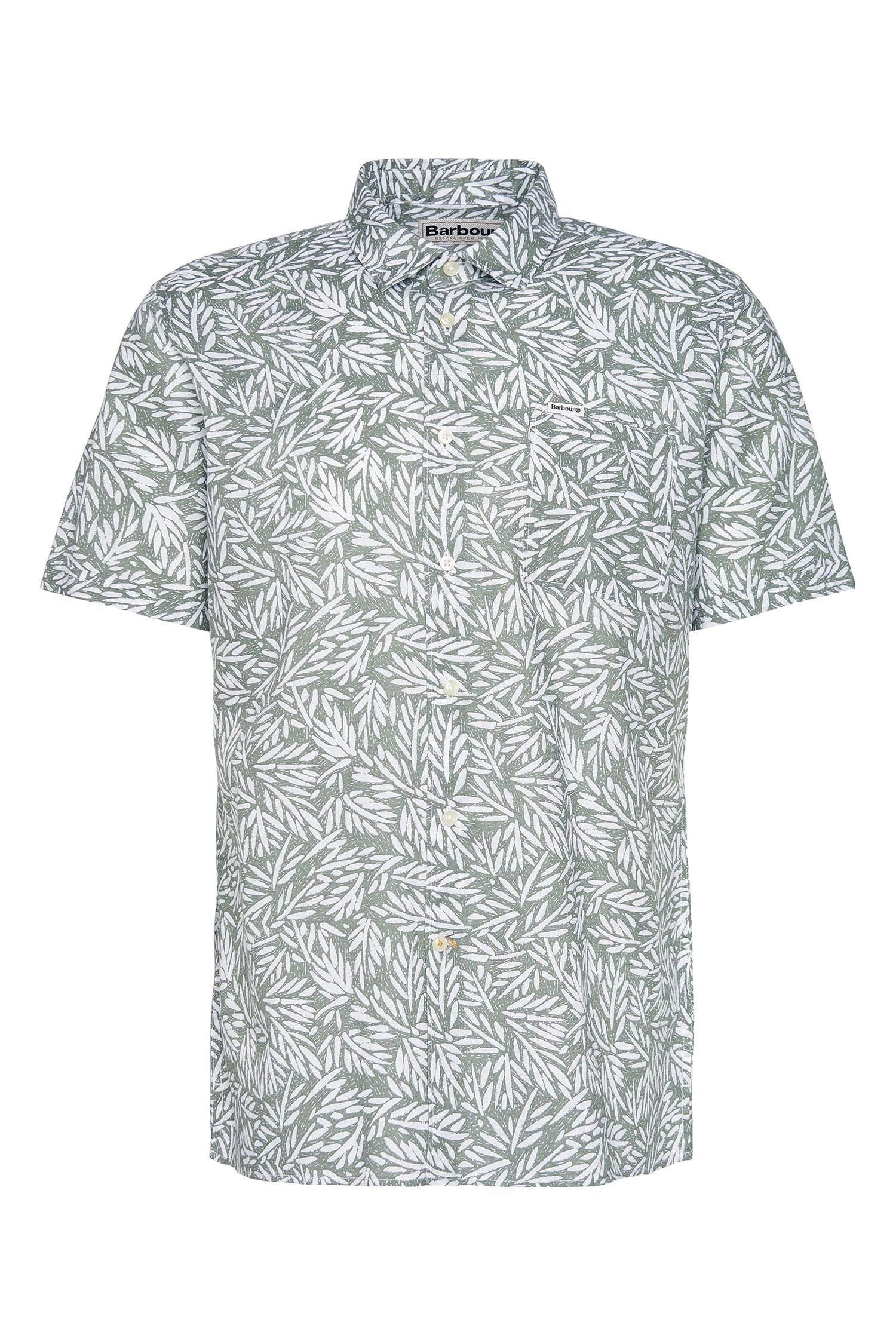 Barbour Jackstone Regular Fit Short Sleeve Shirt - Pea Green