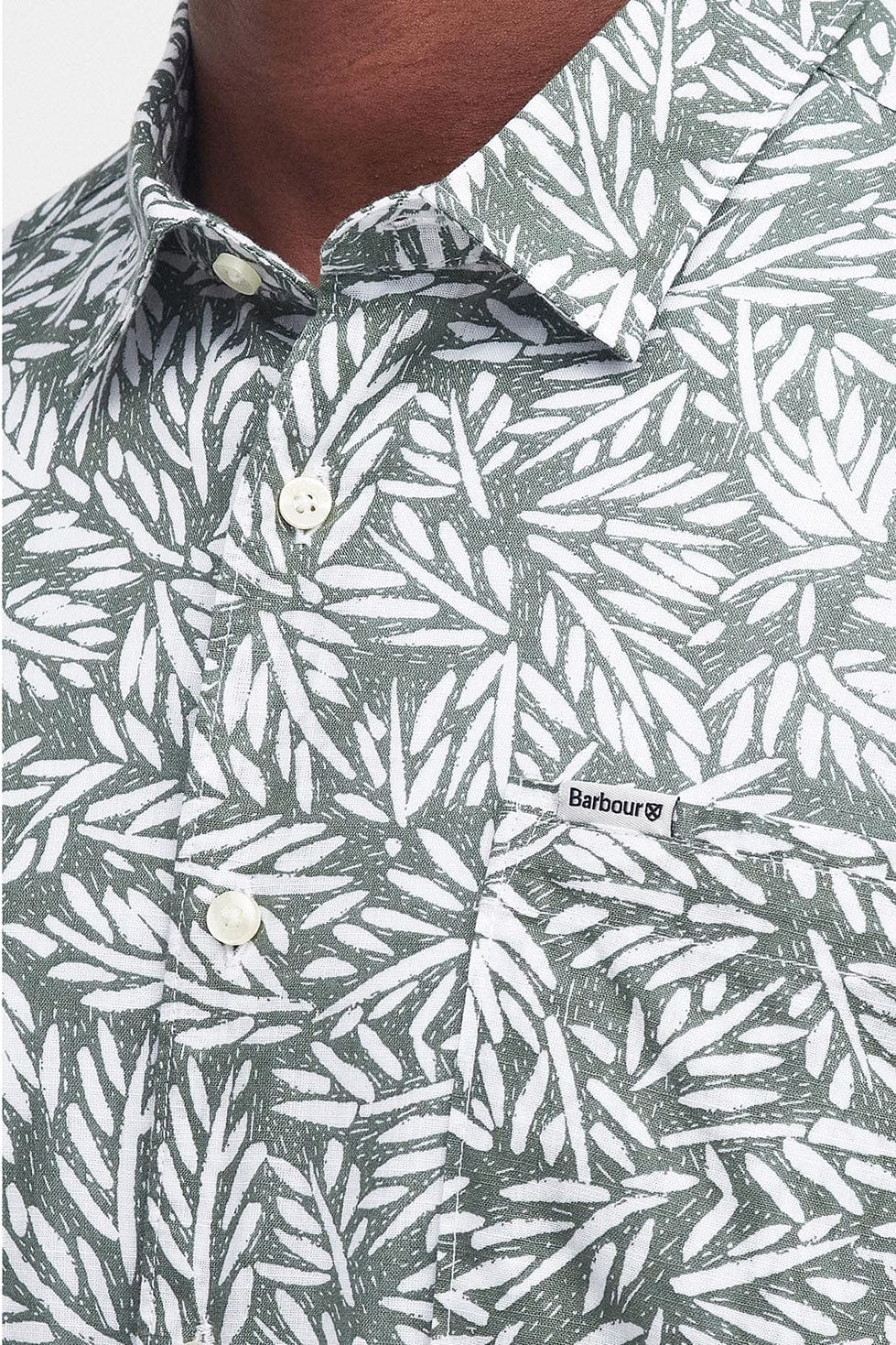 Barbour Jackstone Regular Fit Short Sleeve Shirt - Pea Green