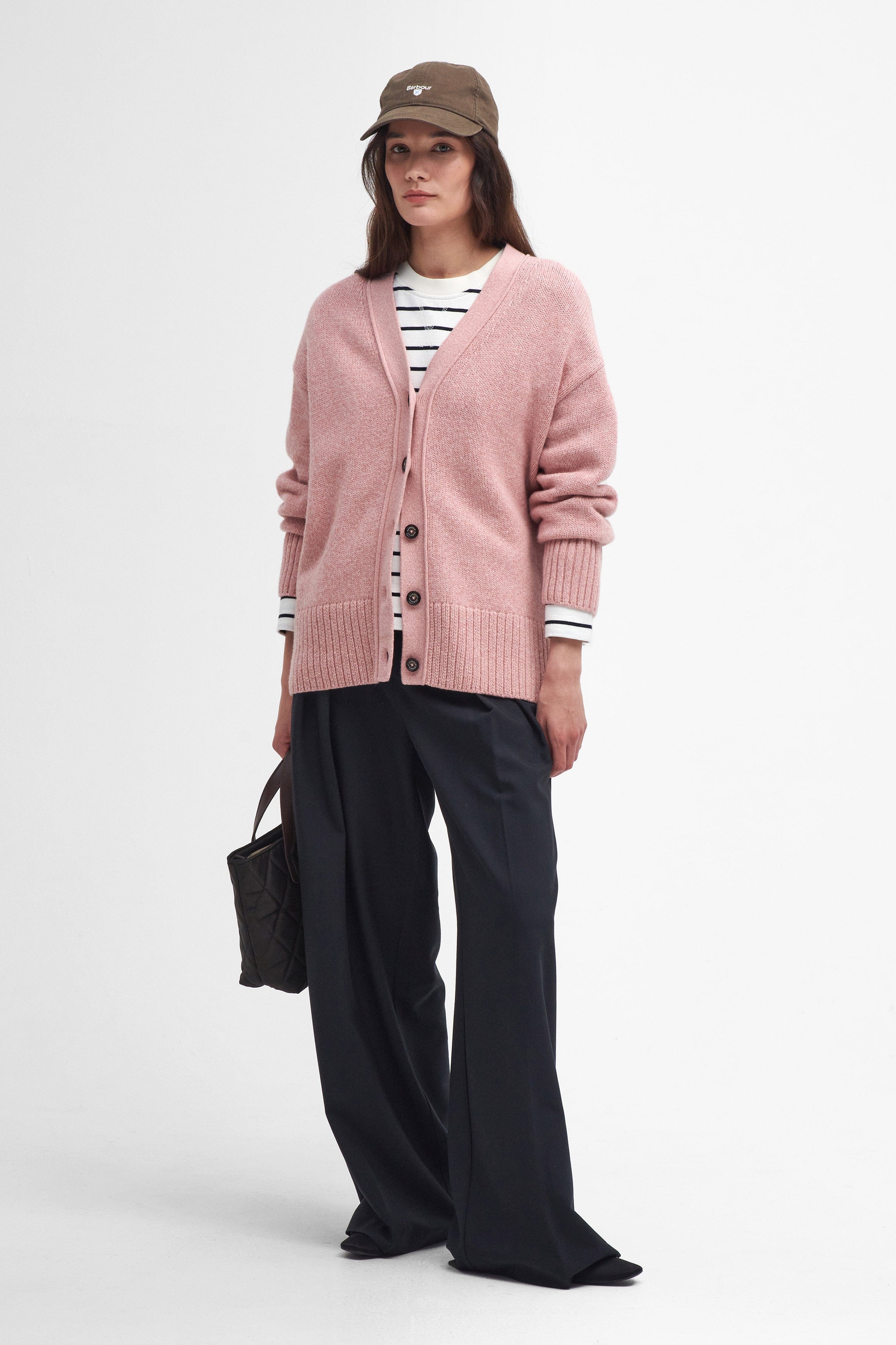 Barbour Joni Knitted Cardigan - Mahogany Rose