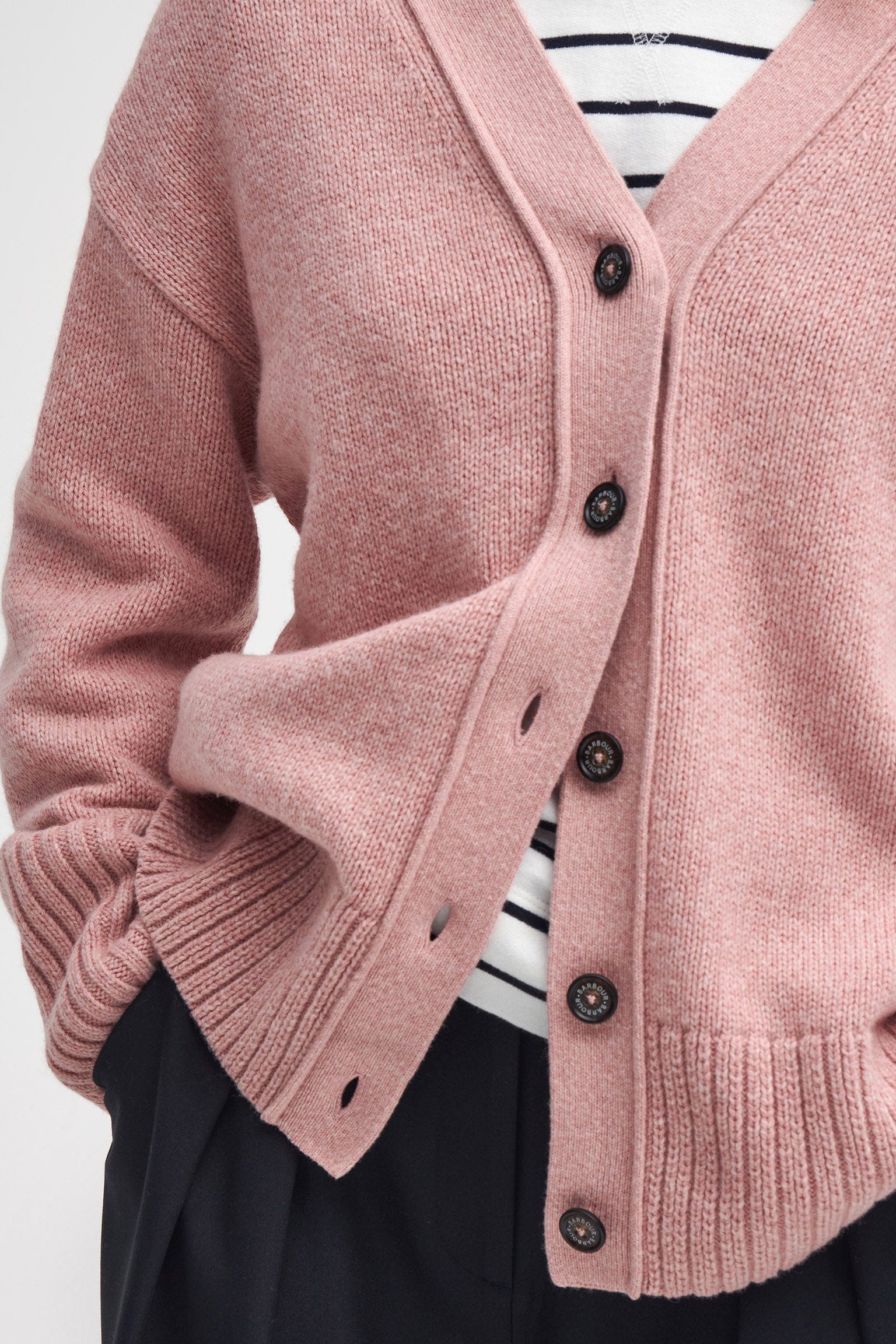 Barbour Joni Knitted Cardigan - Mahogany Rose