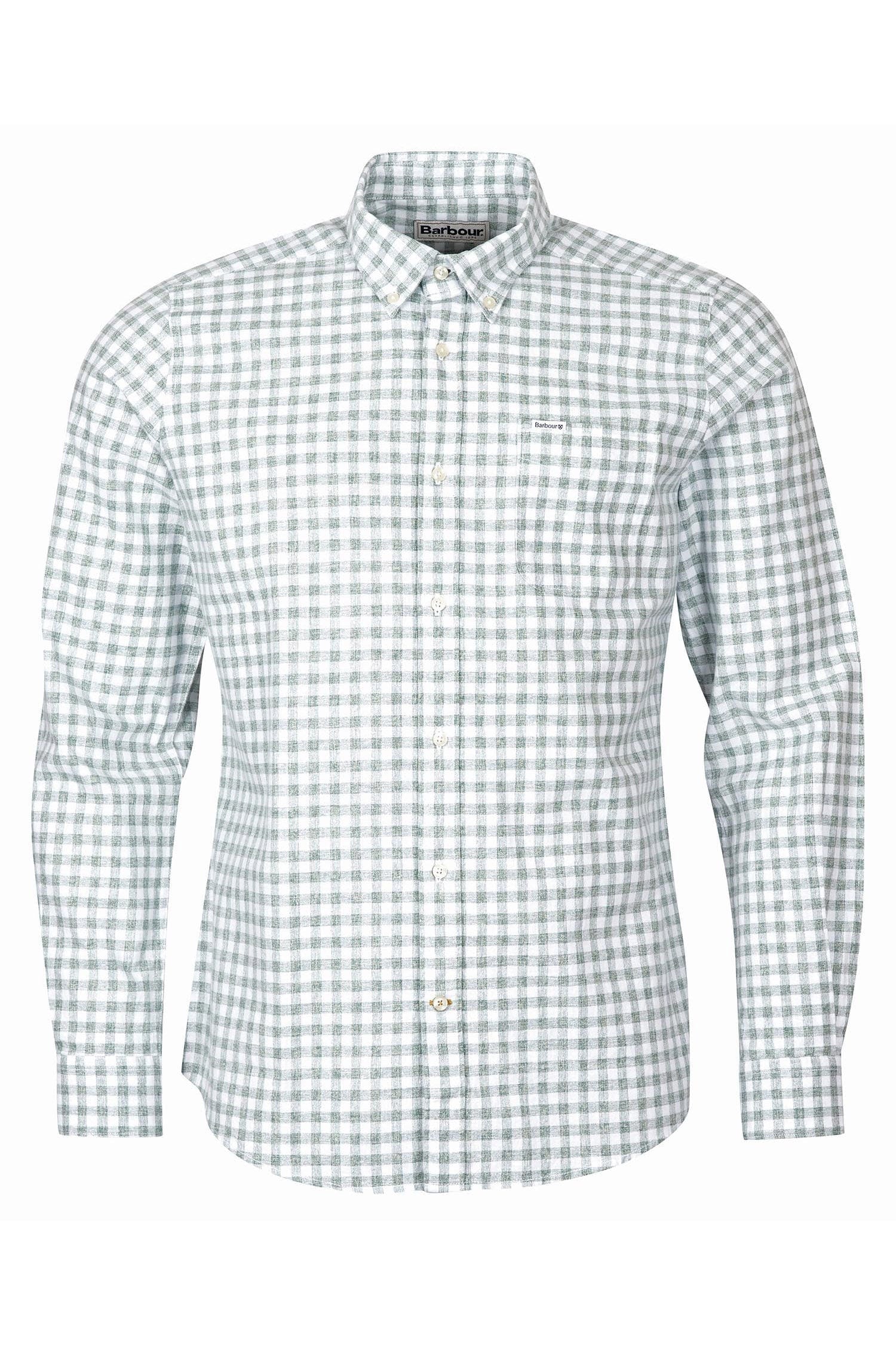 Barbour Kane Tailored Fit Gingham Shirt - Green