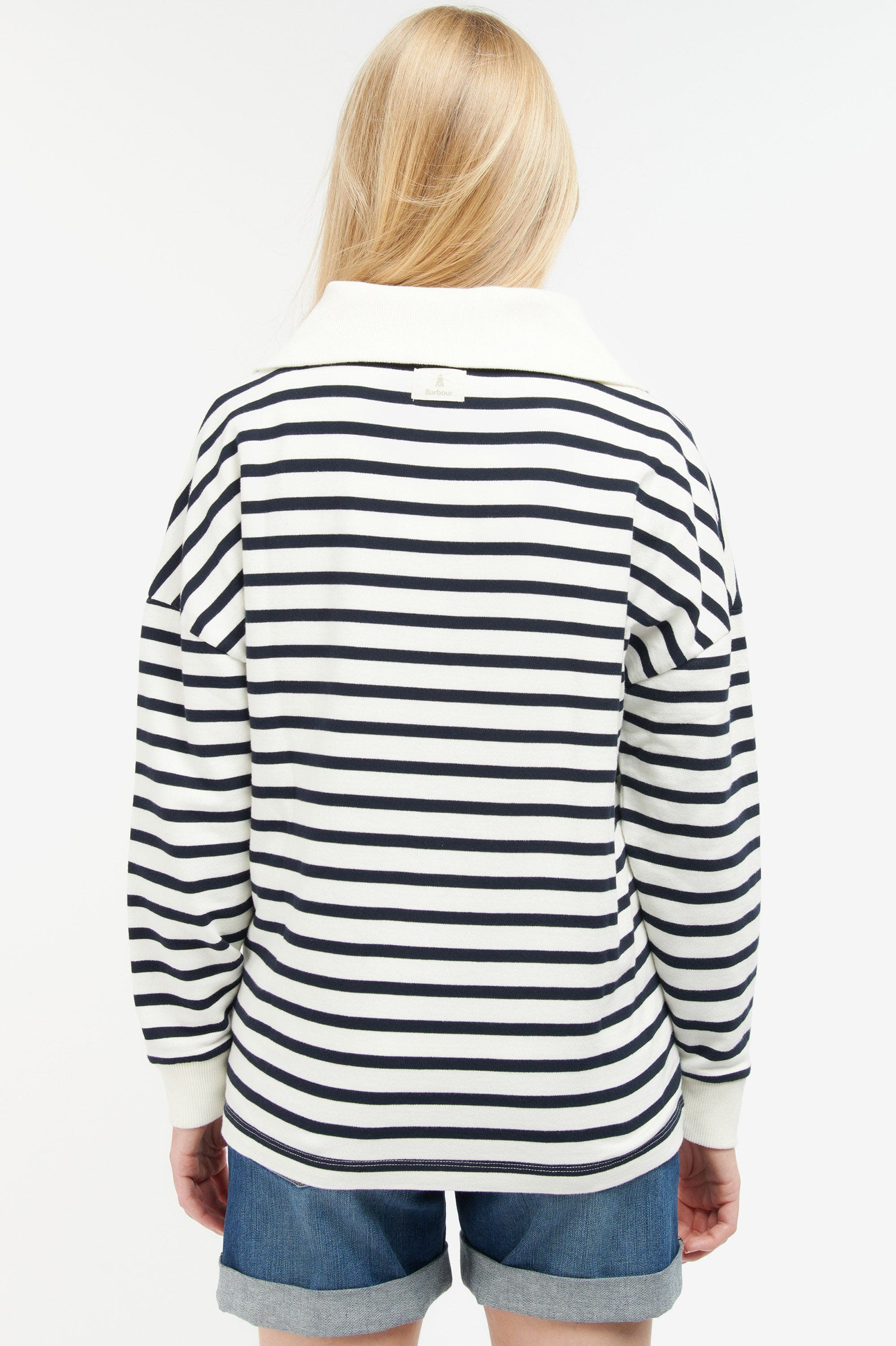 Barbour Kendra Sweatshirt - Cloud/Navy Stripe