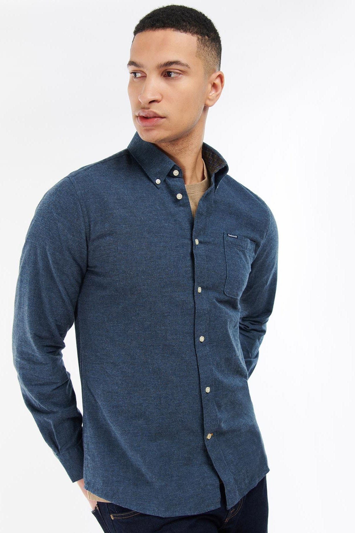 Barbour Kenwood Tailored Fit Shirt - Chambray Marl