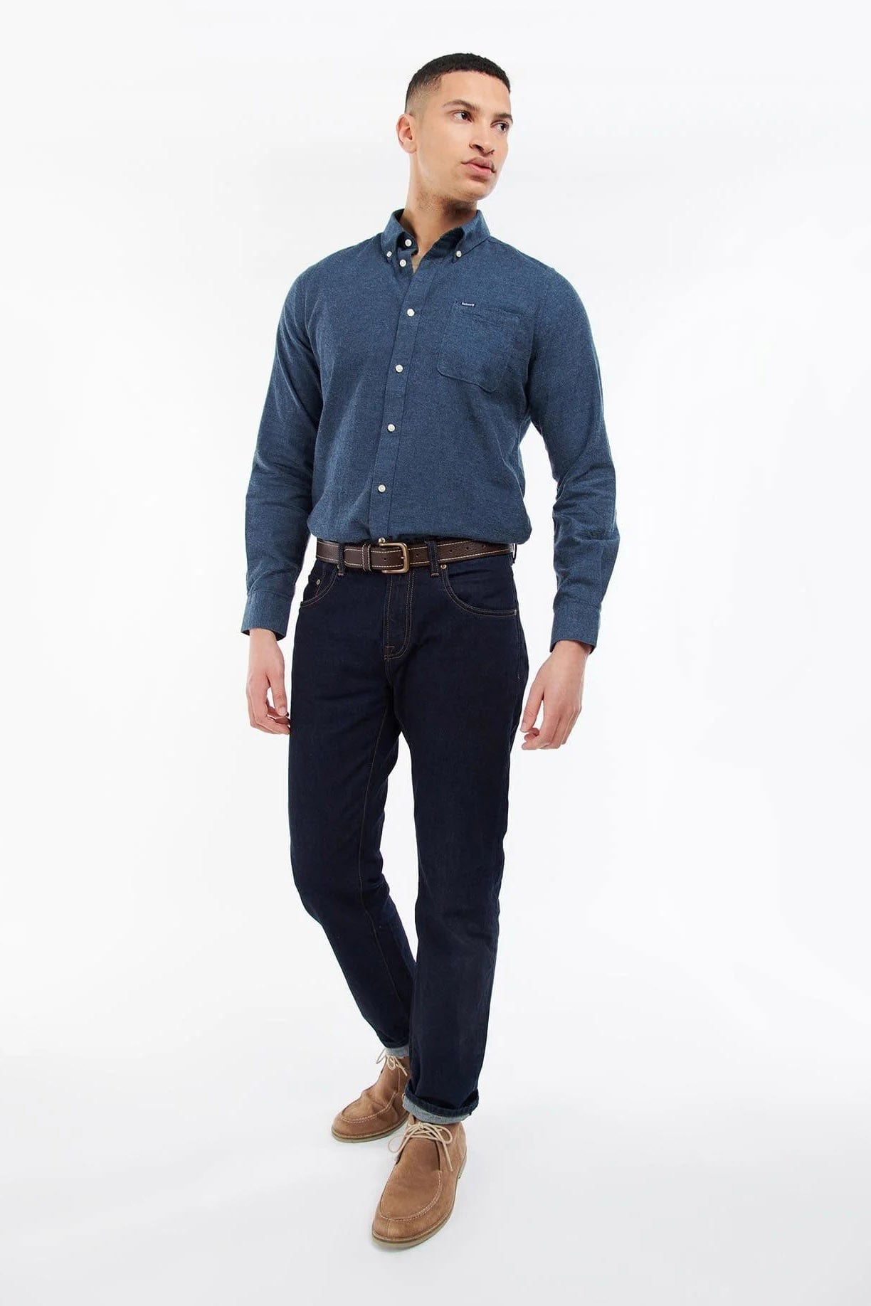 Barbour Kenwood Tailored Fit Shirt - Chambray Marl