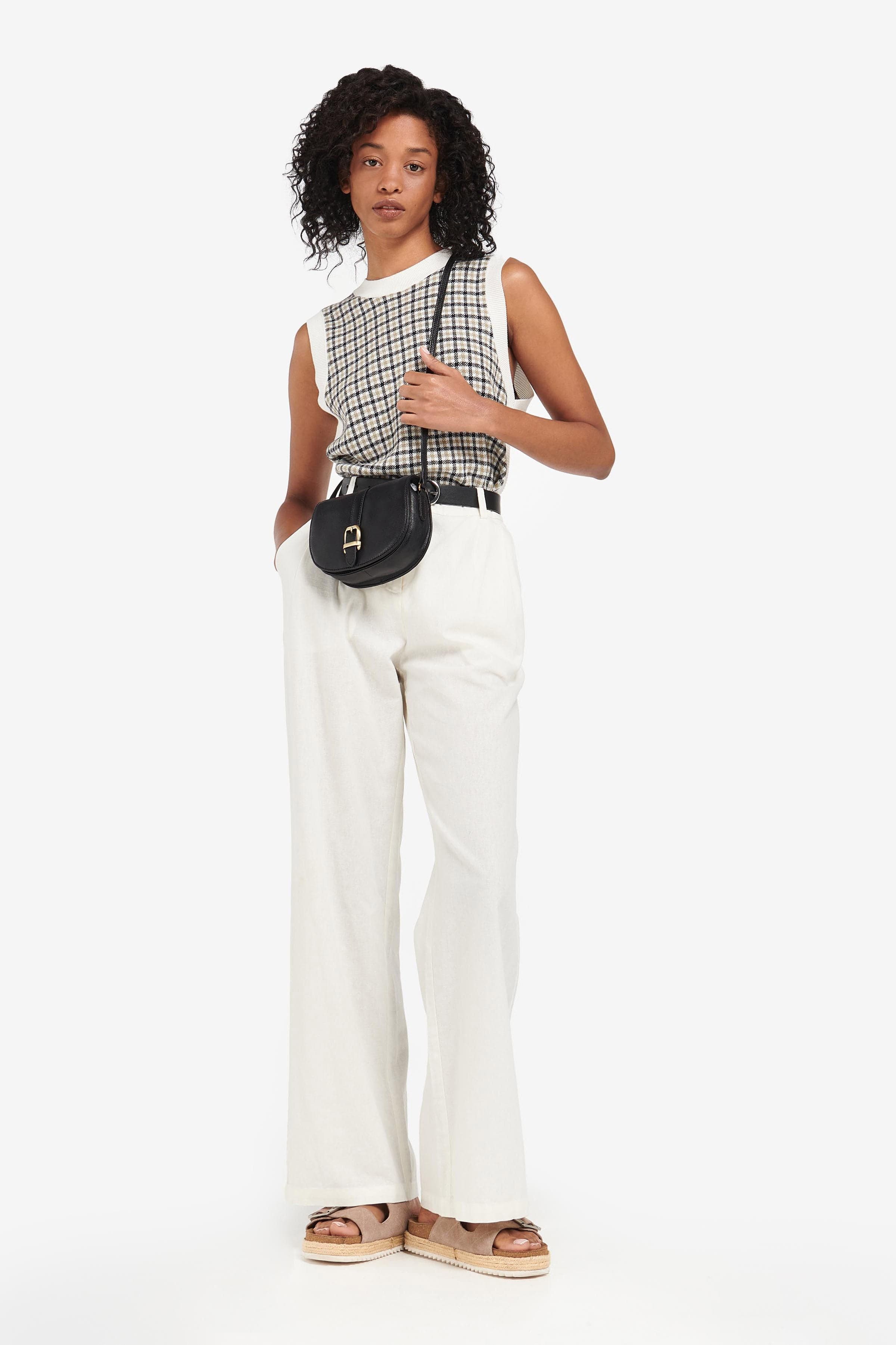 Barbour Laire Leather Saddle Bag - Black LBA0349_BK11_OS