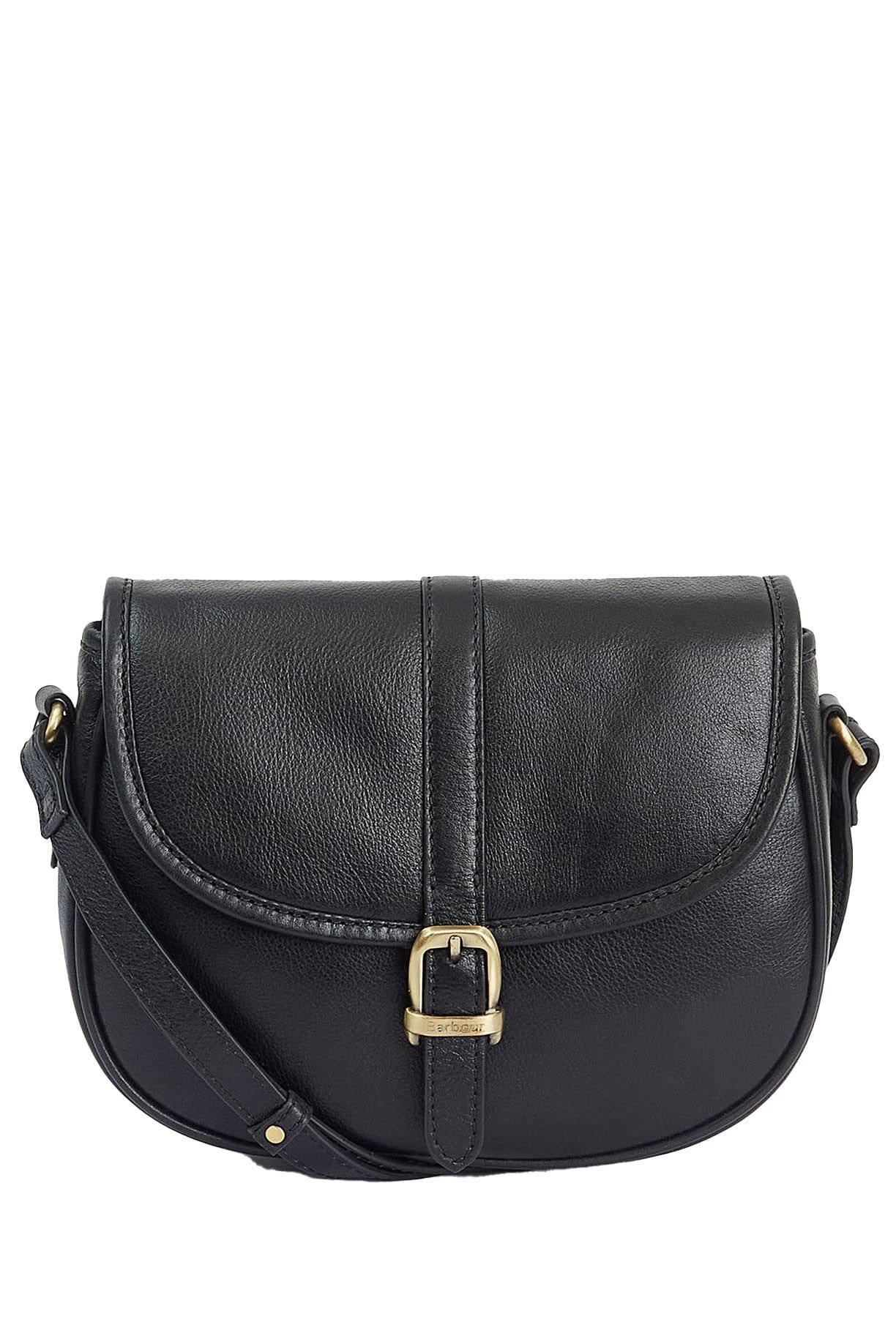 Barbour Laire Medium Leather Saddle Bag - Black LBA0388_BK11_OS