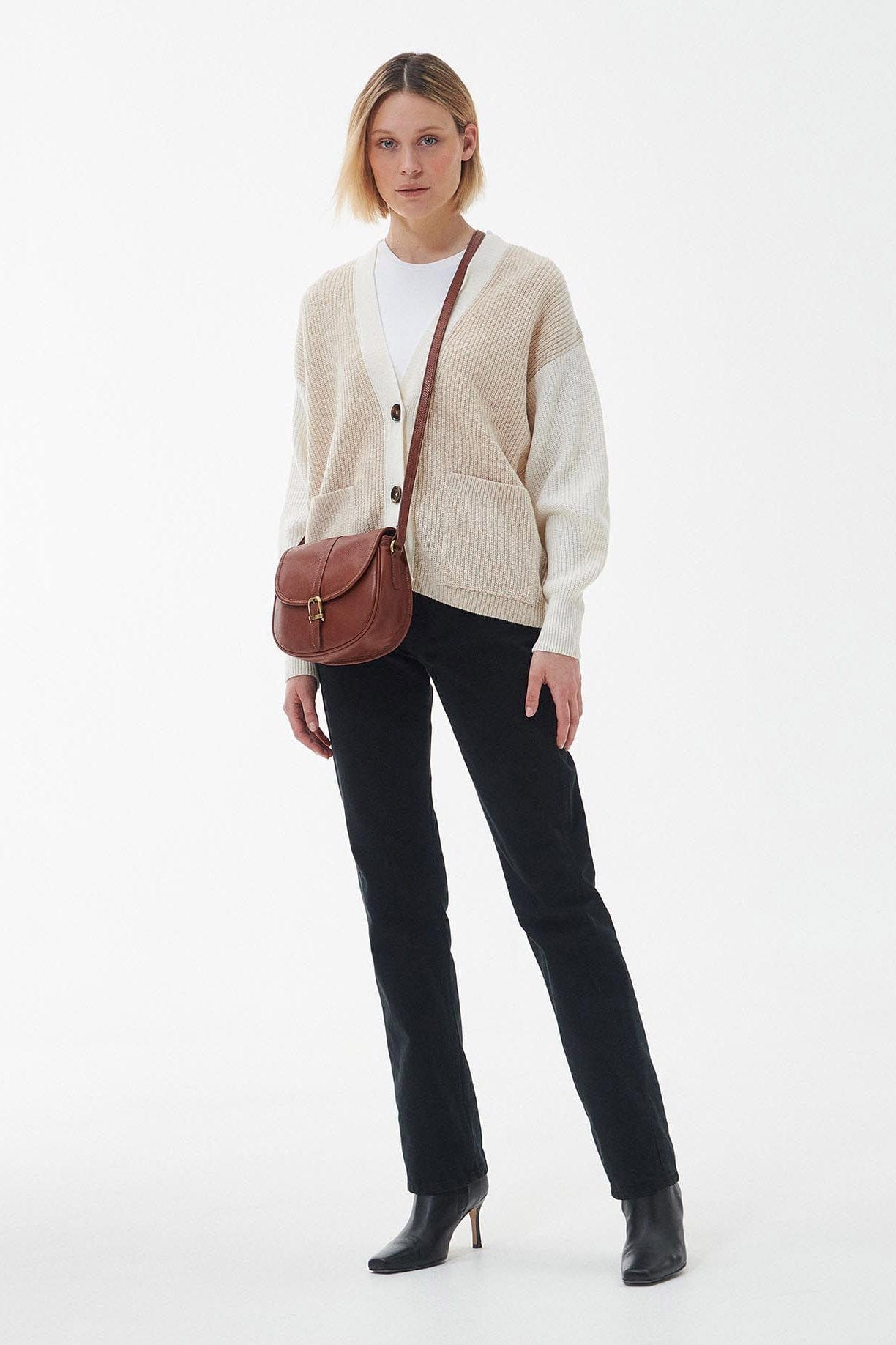 Barbour Laire Medium Leather Saddle Bag - Brown LBA0388_BR11_OS