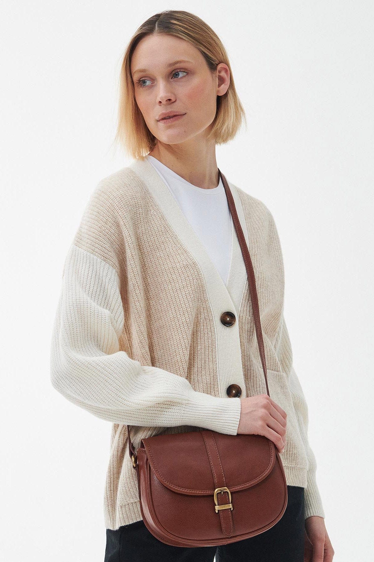 Barbour Laire Medium Leather Saddle Bag - Brown LBA0388_BR11_OS