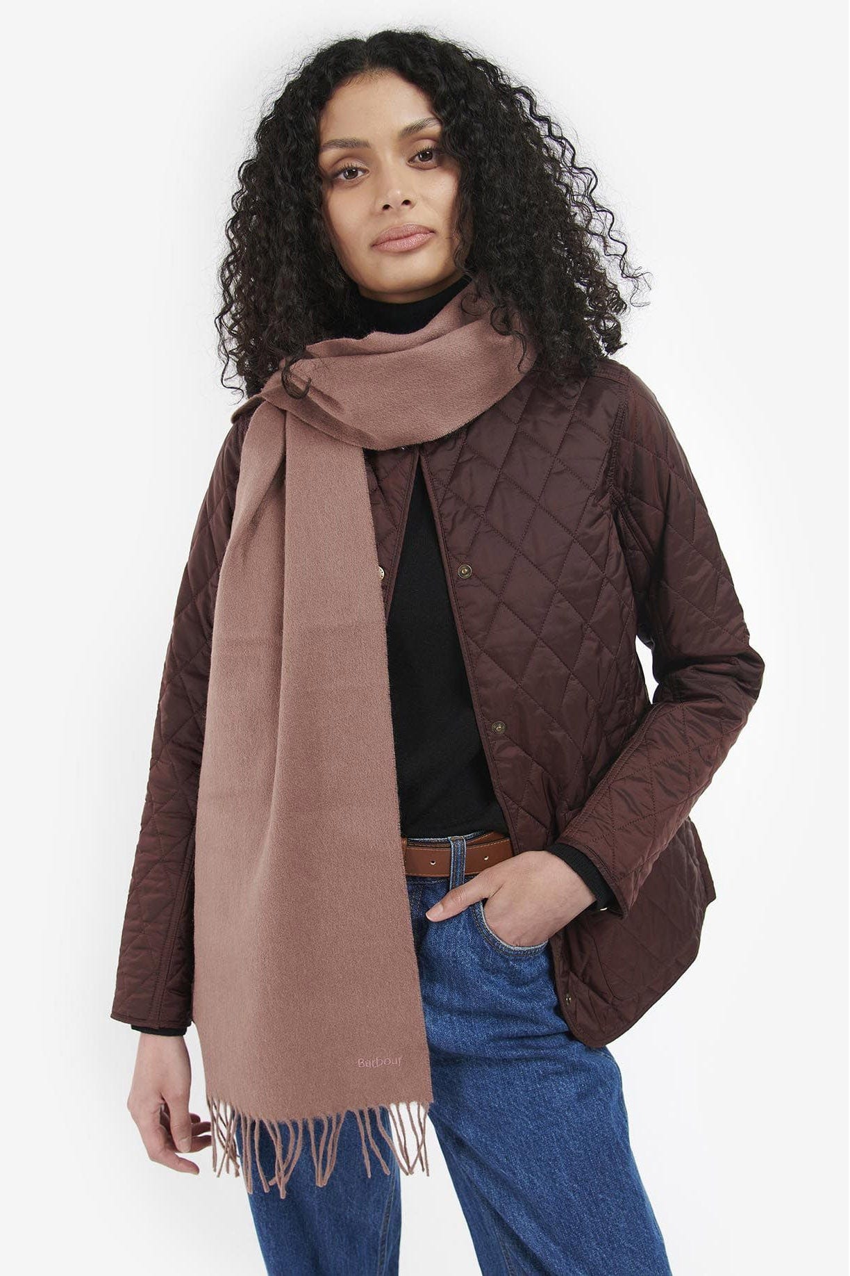 Barbour Lambswool Woven Scarf - Rosewood LSC0133_BR73_OS