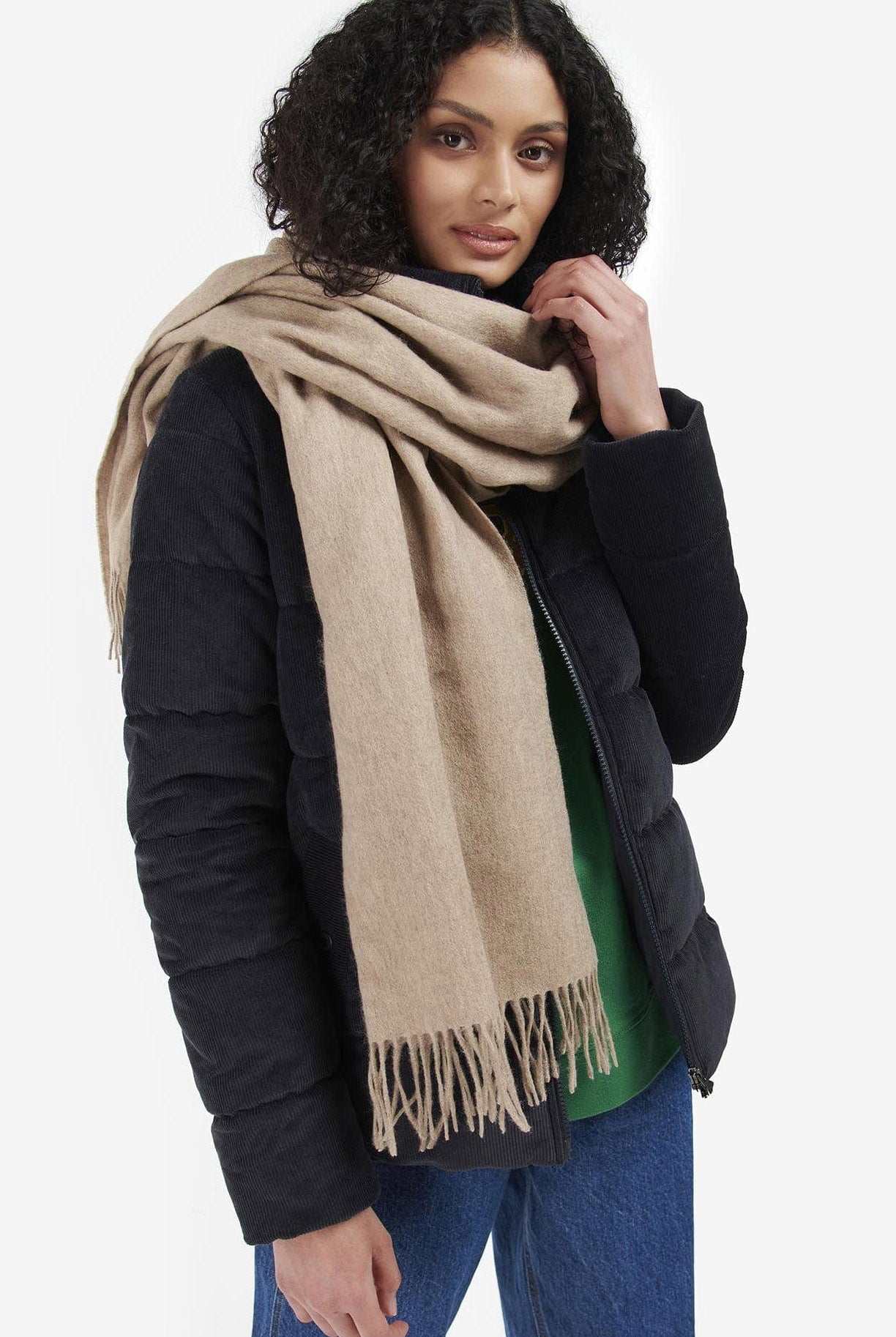 Barbour Lambswool Wrap - Oatmeal LSC0391_BE11_OS