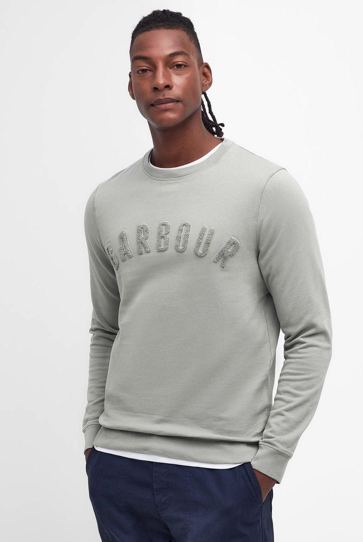 Barbour Large Logo Sweatshirt - Forest Fog
