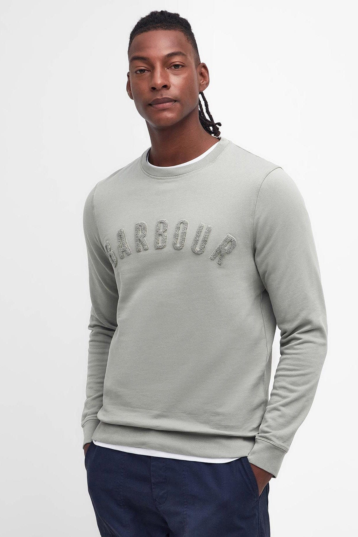 Barbour Large Logo Sweatshirt - Forest Fog