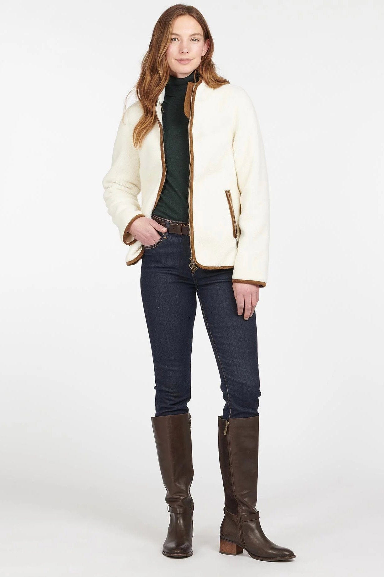 Barbour Lavenham Fleece - Winter Pearl/Classic