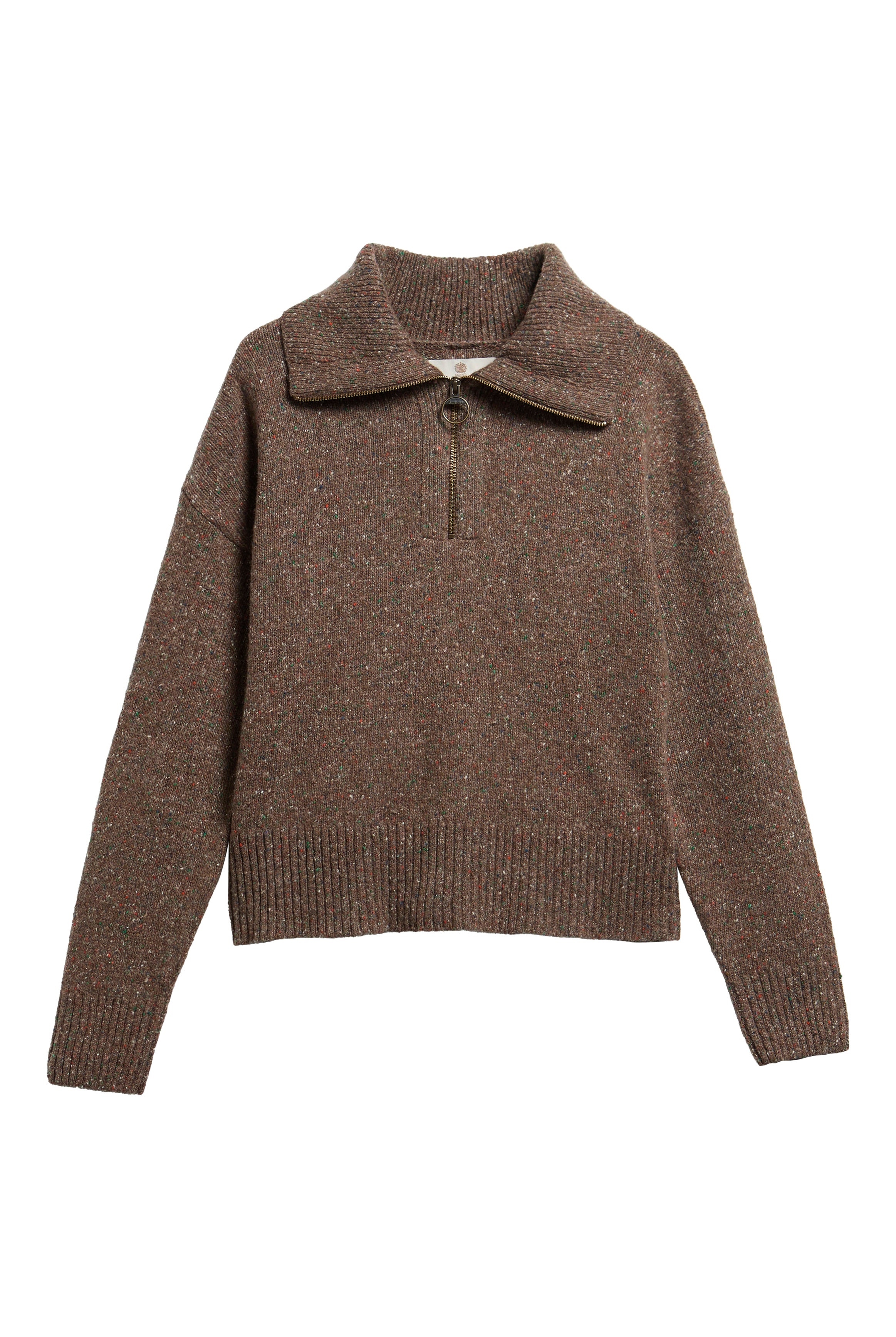 Barbour Lavensdale Half Zip Jumper - Deep Camel
