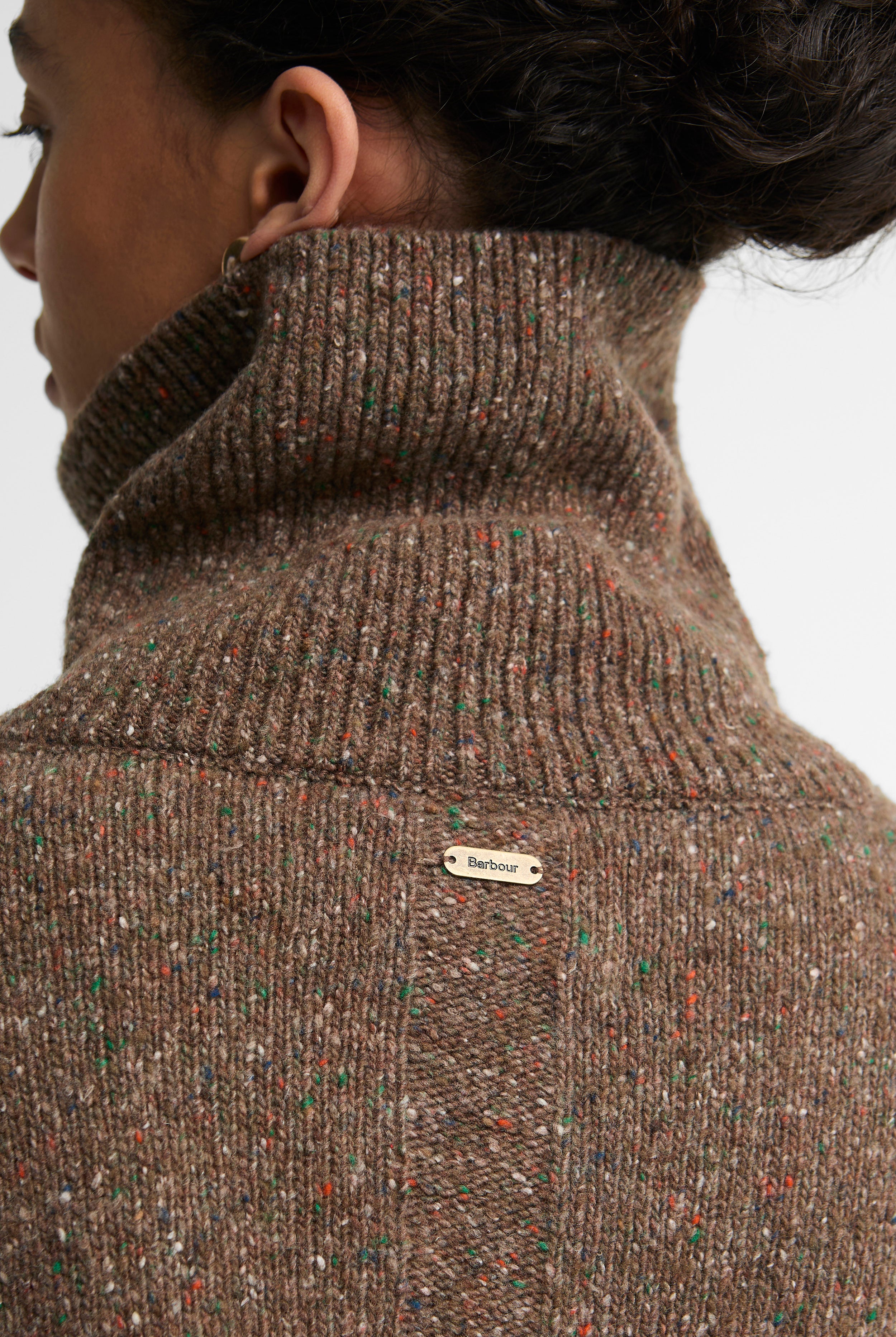 Barbour Lavensdale Half Zip Jumper - Deep Camel