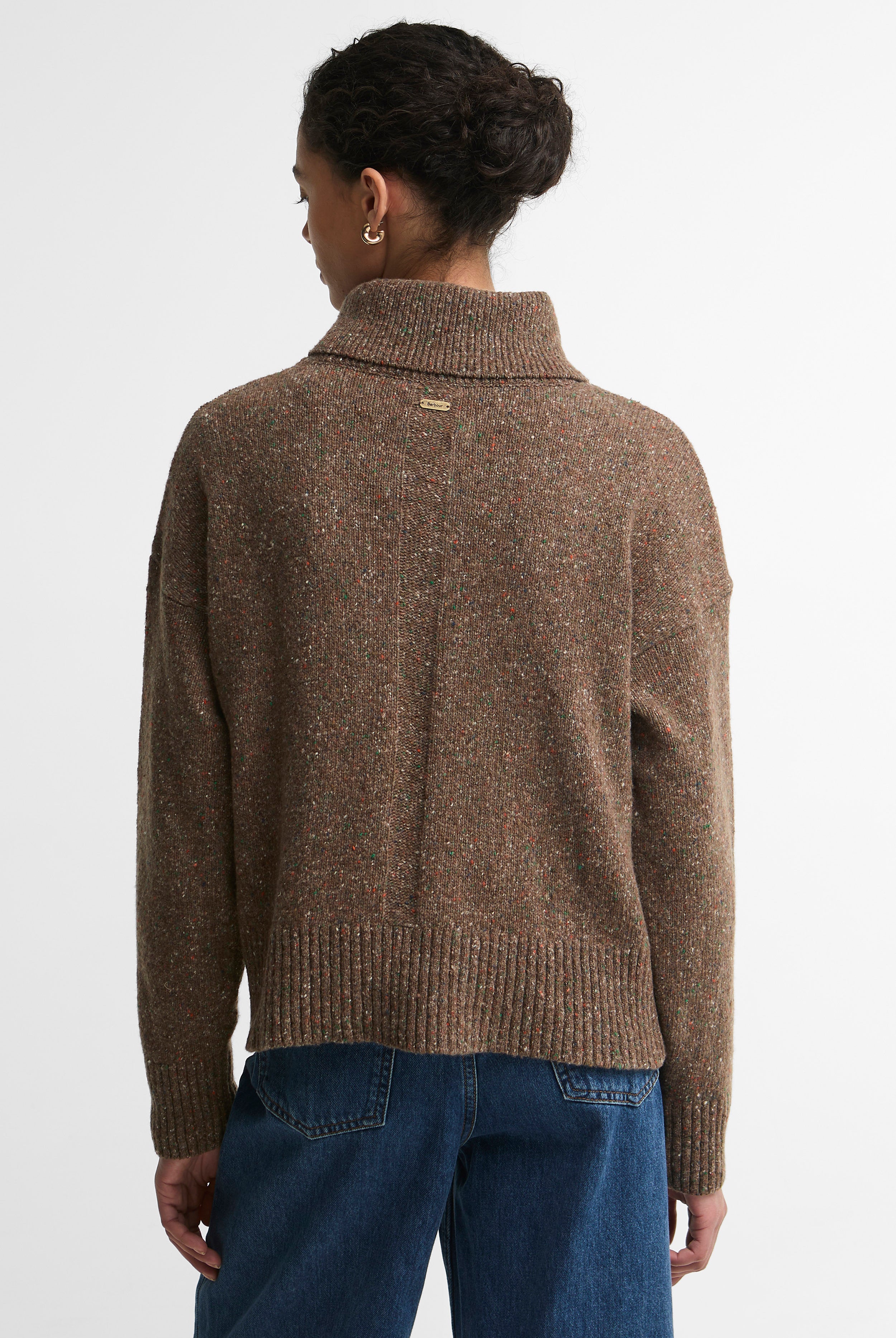 Barbour Lavensdale Half Zip Jumper - Deep Camel