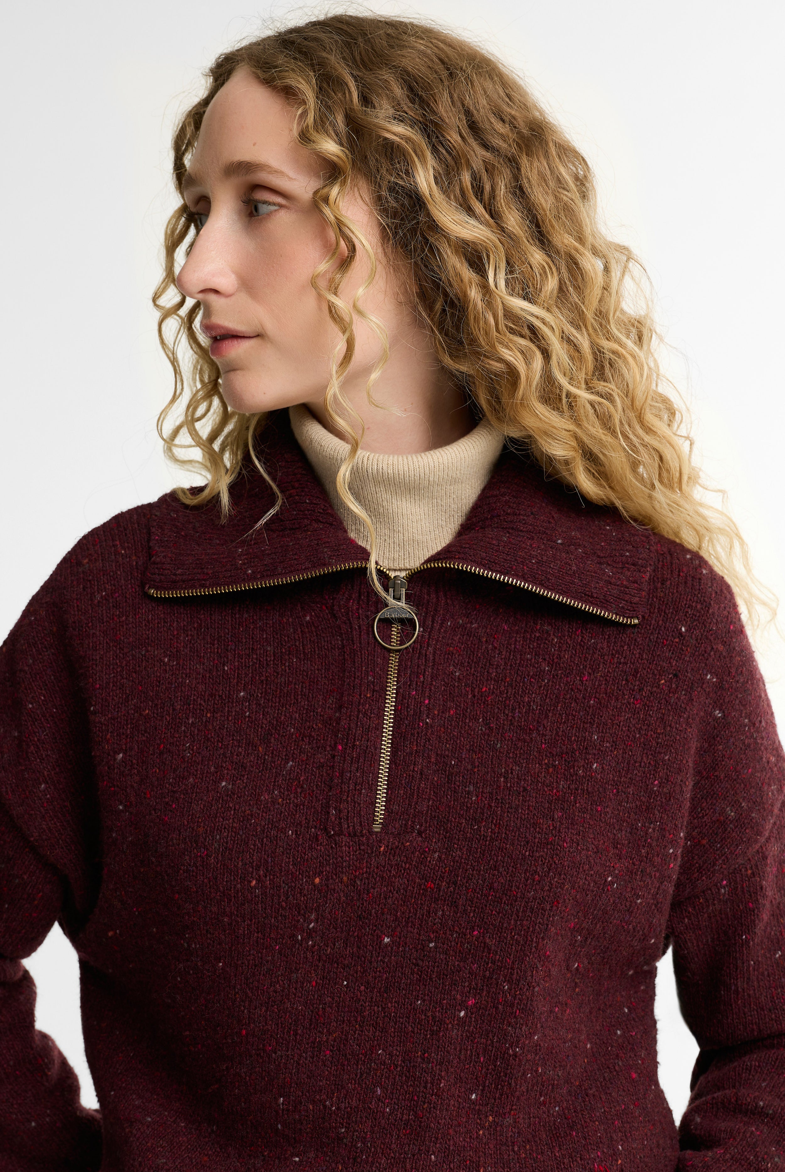 Barbour Lavensdale Half Zip Jumper - Fig