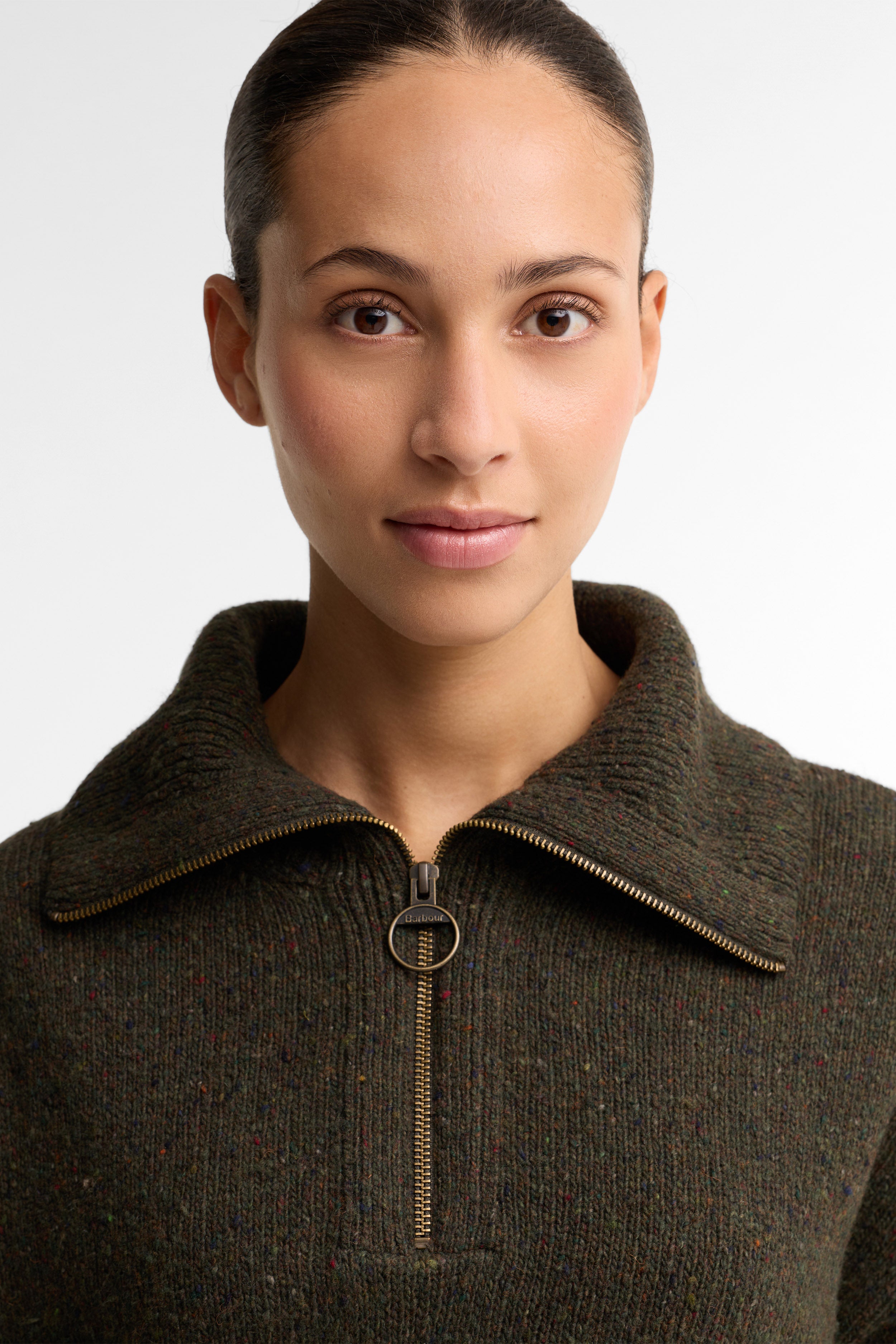 Barbour Lavensdale Half Zip Jumper - Olive