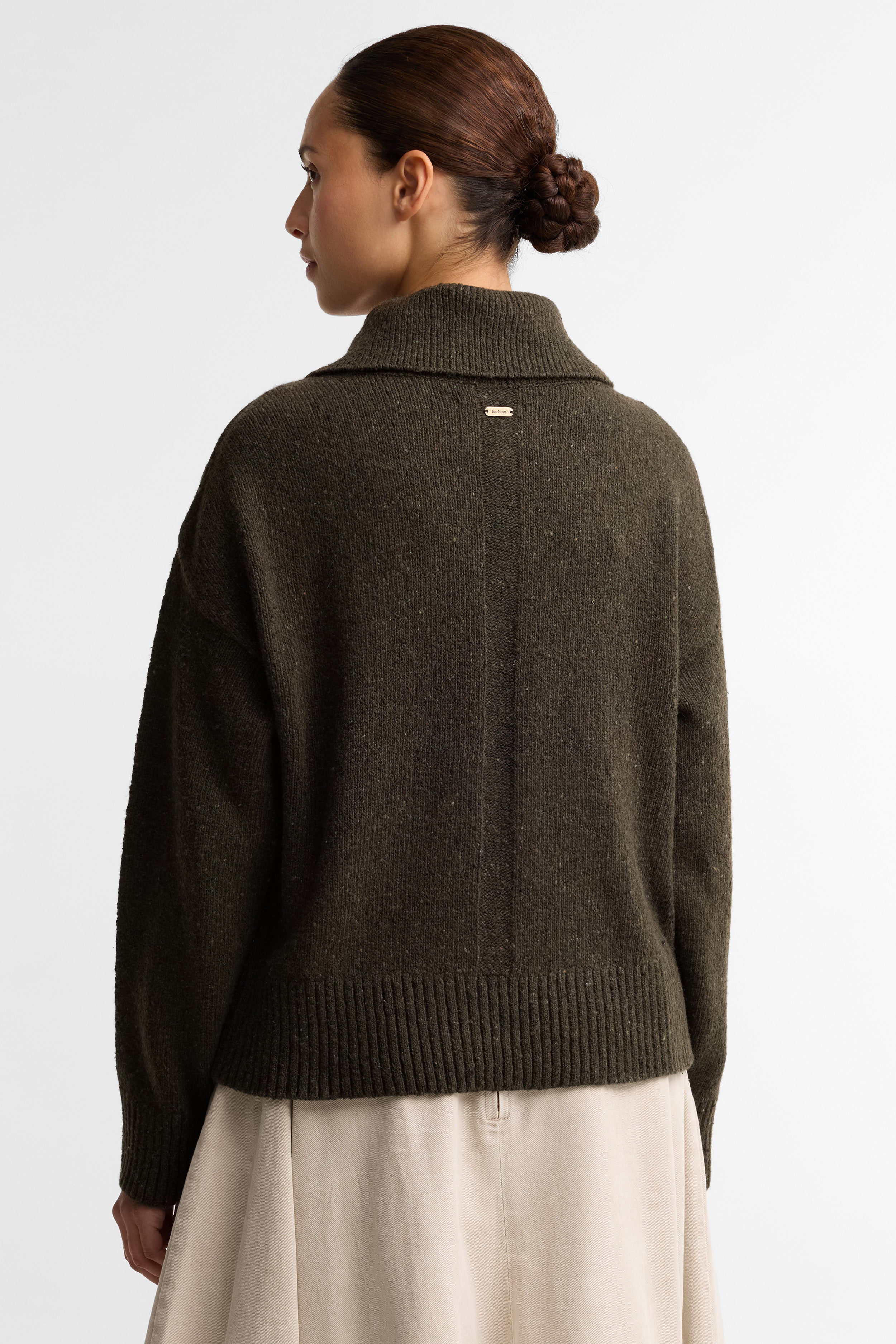 Barbour Lavensdale Half Zip Jumper - Olive
