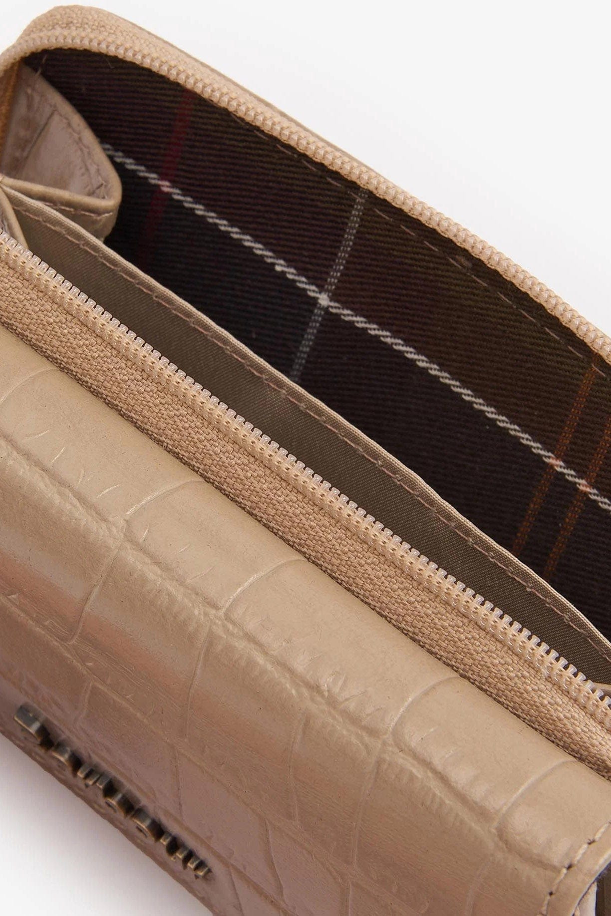 Barbour Leather Faux Croc French Purse - Honey LLG0025_BE32_OS