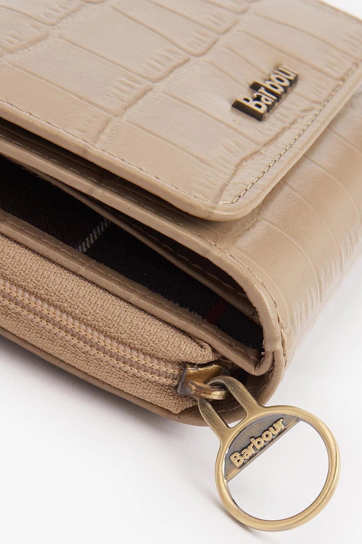 Barbour Leather Faux Croc French Purse - Honey LLG0025_BE32_OS