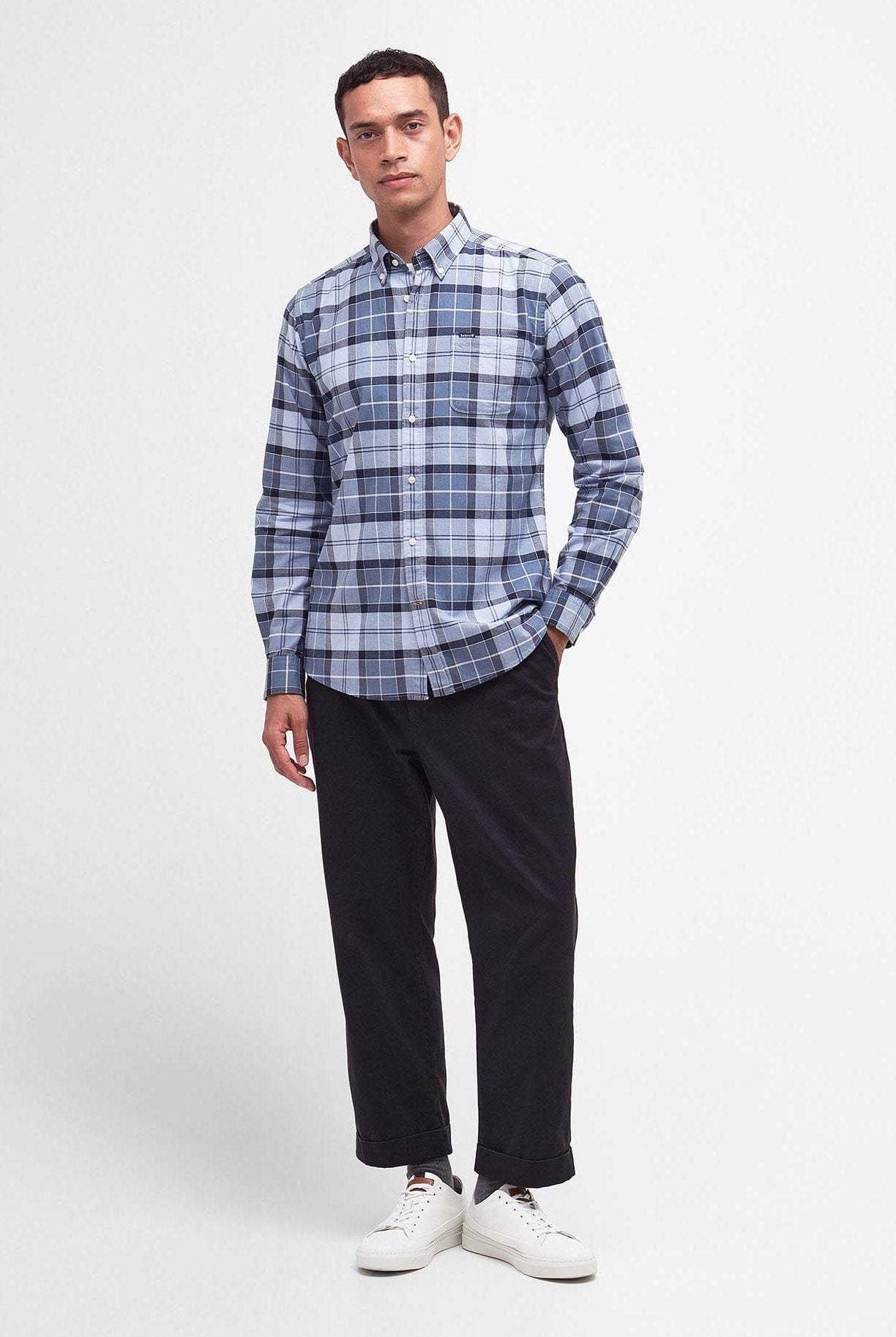 Barbour Lewis Tailored Shirt - Berwick Blue Tartan