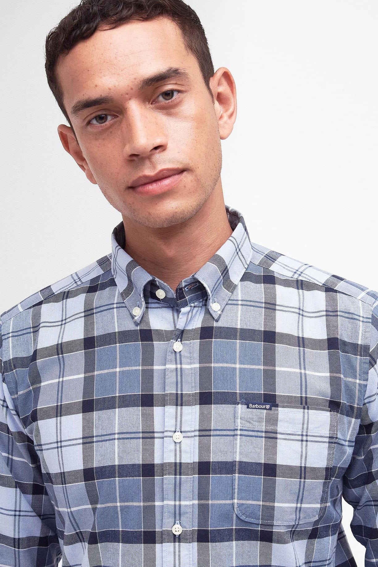 Barbour Lewis Tailored Shirt - Berwick Blue Tartan