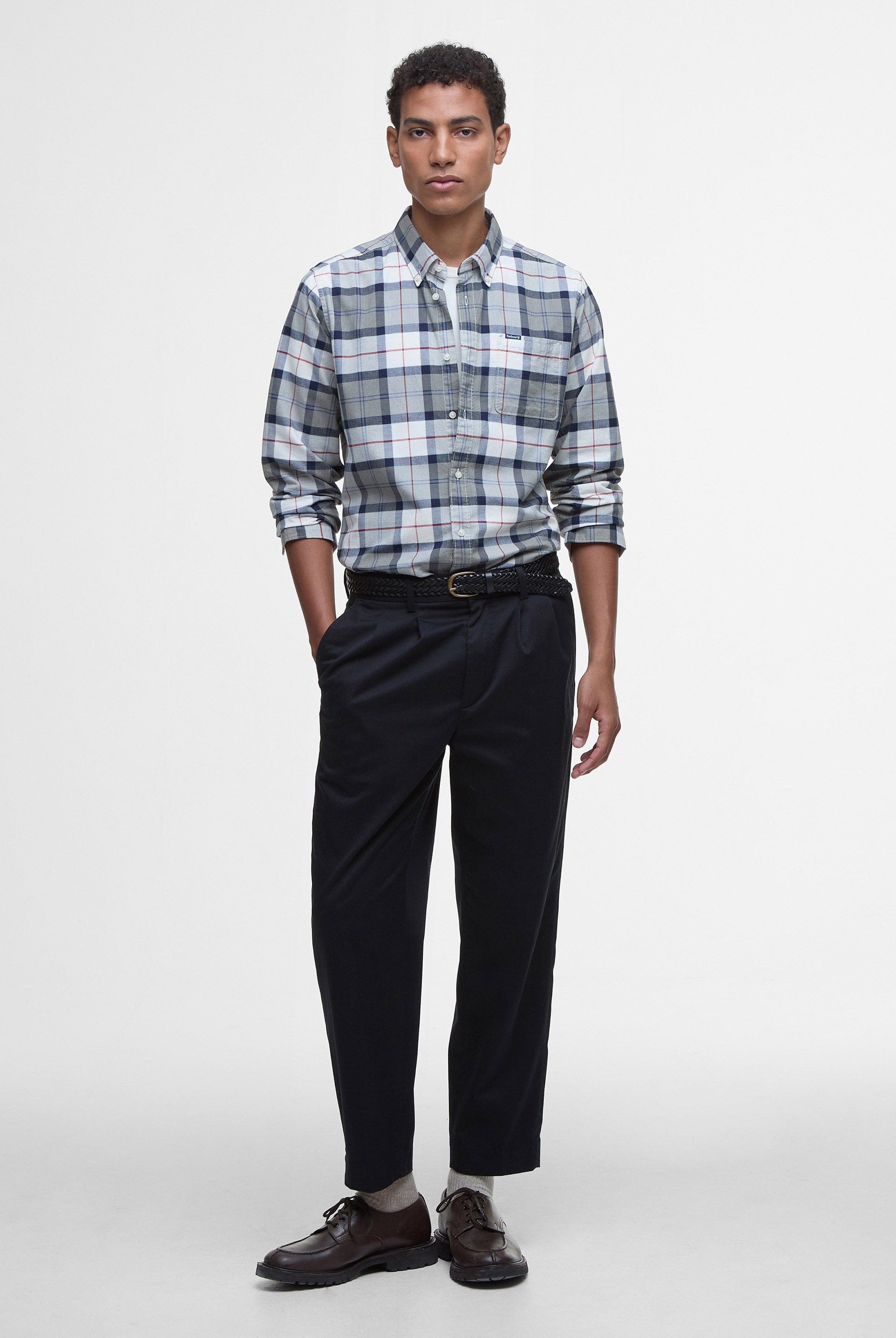 Barbour Lewis Tailored Shirt - Bleached Pine Tartan