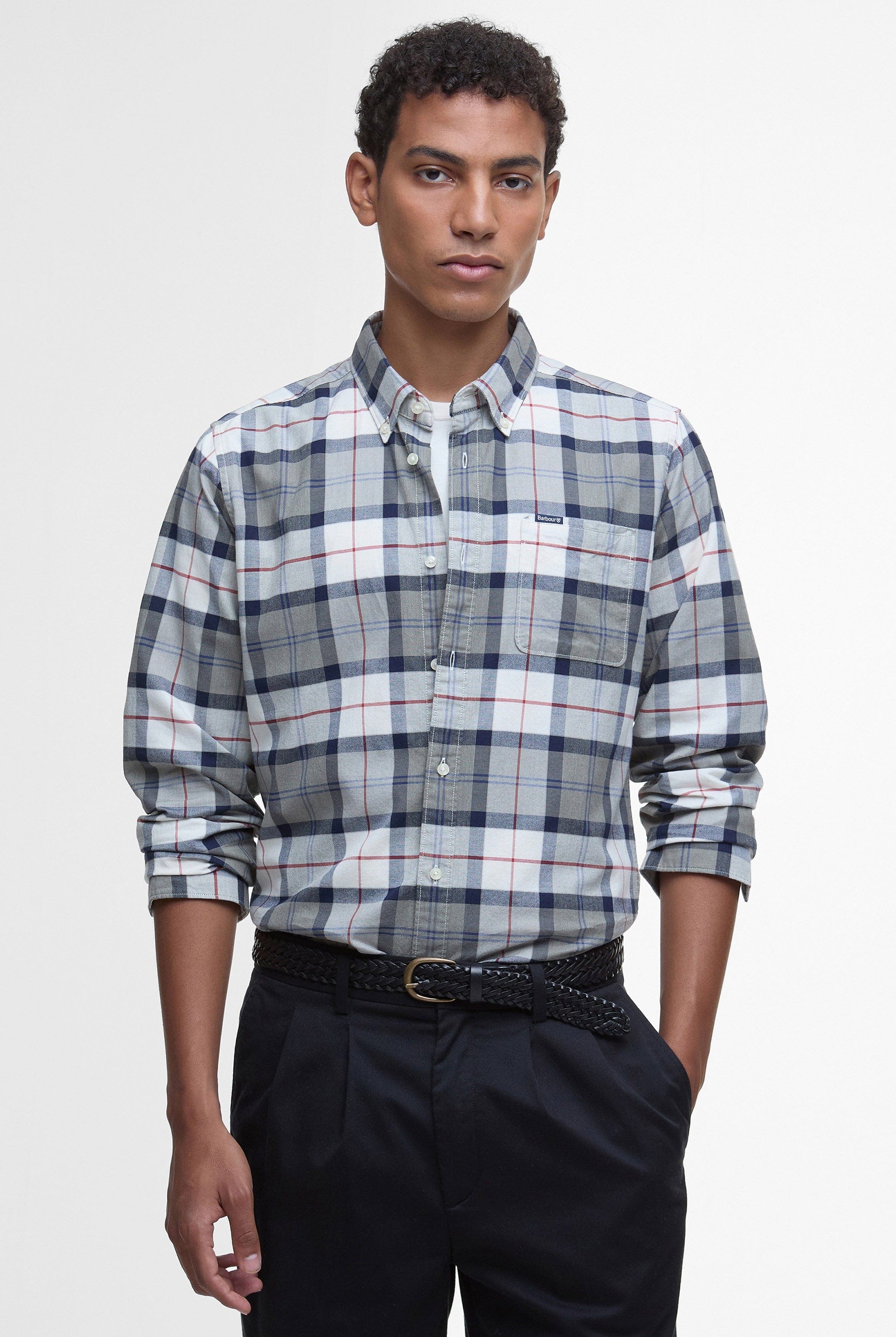 Barbour Lewis Tailored Shirt - Bleached Pine Tartan