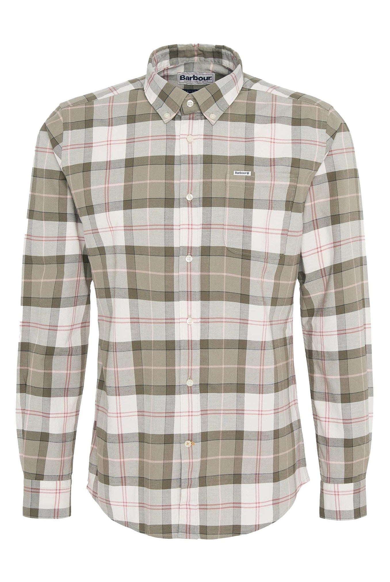 Barbour Lewis Tailored Shirt - Glenmore Olive Tartan