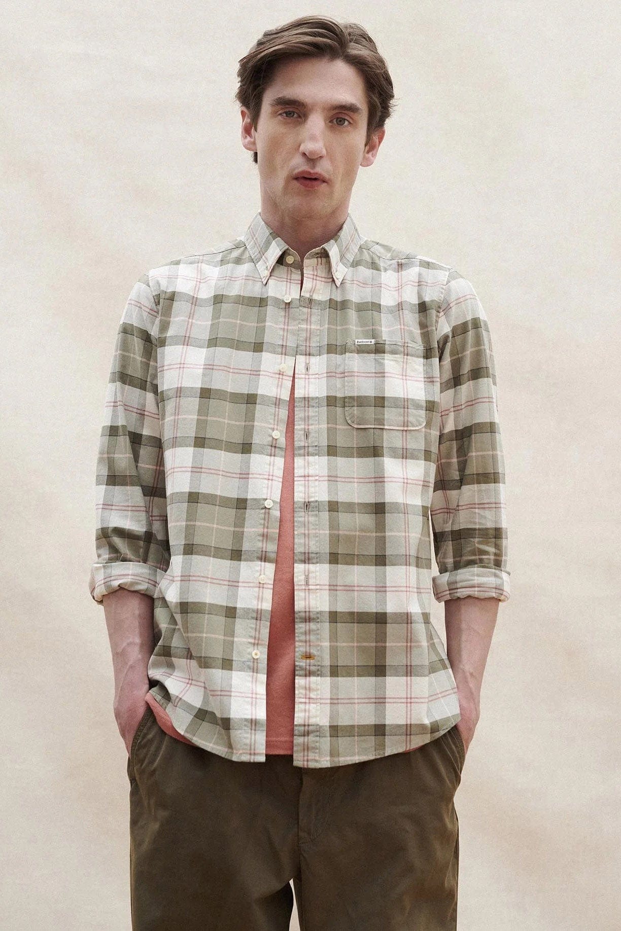 Barbour Lewis Tailored Shirt - Glenmore Olive Tartan