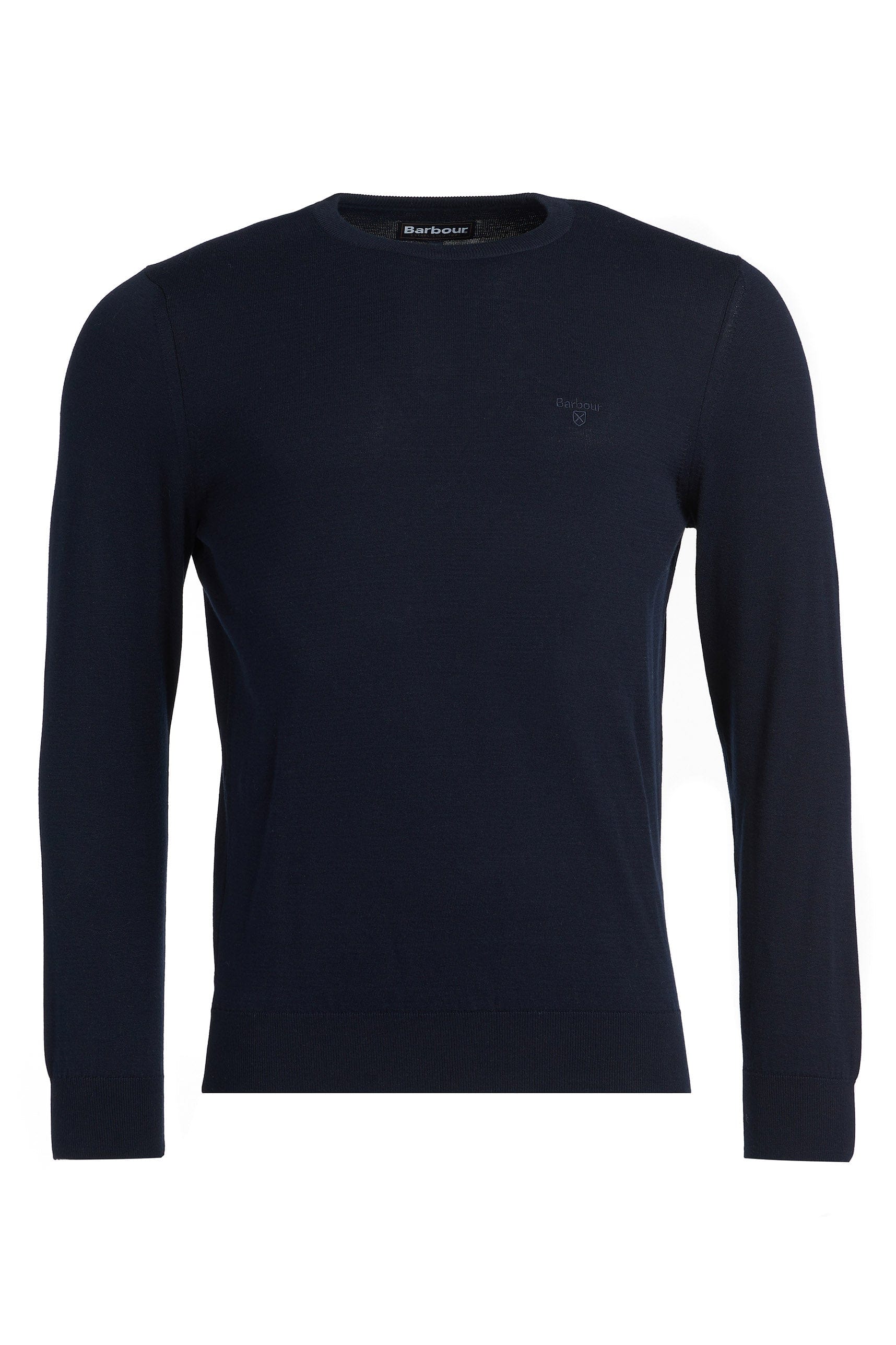 Barbour Light Cotton Crew Neck Jumper - Navy