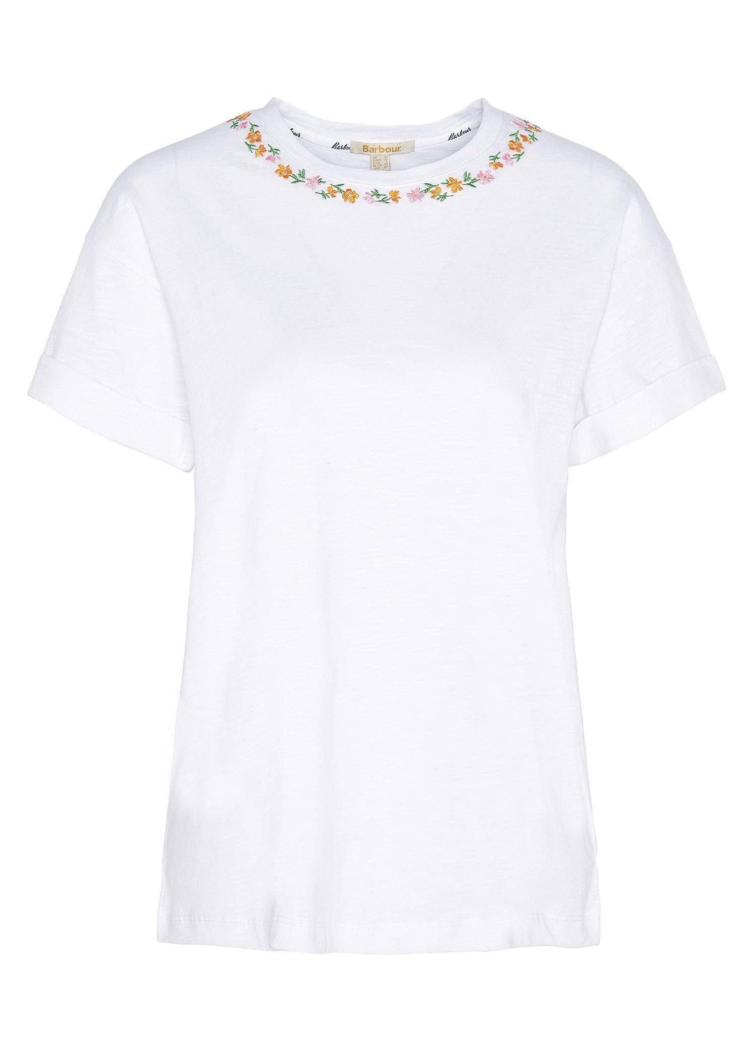 Barbour Longfield Floral T-Shirt - White