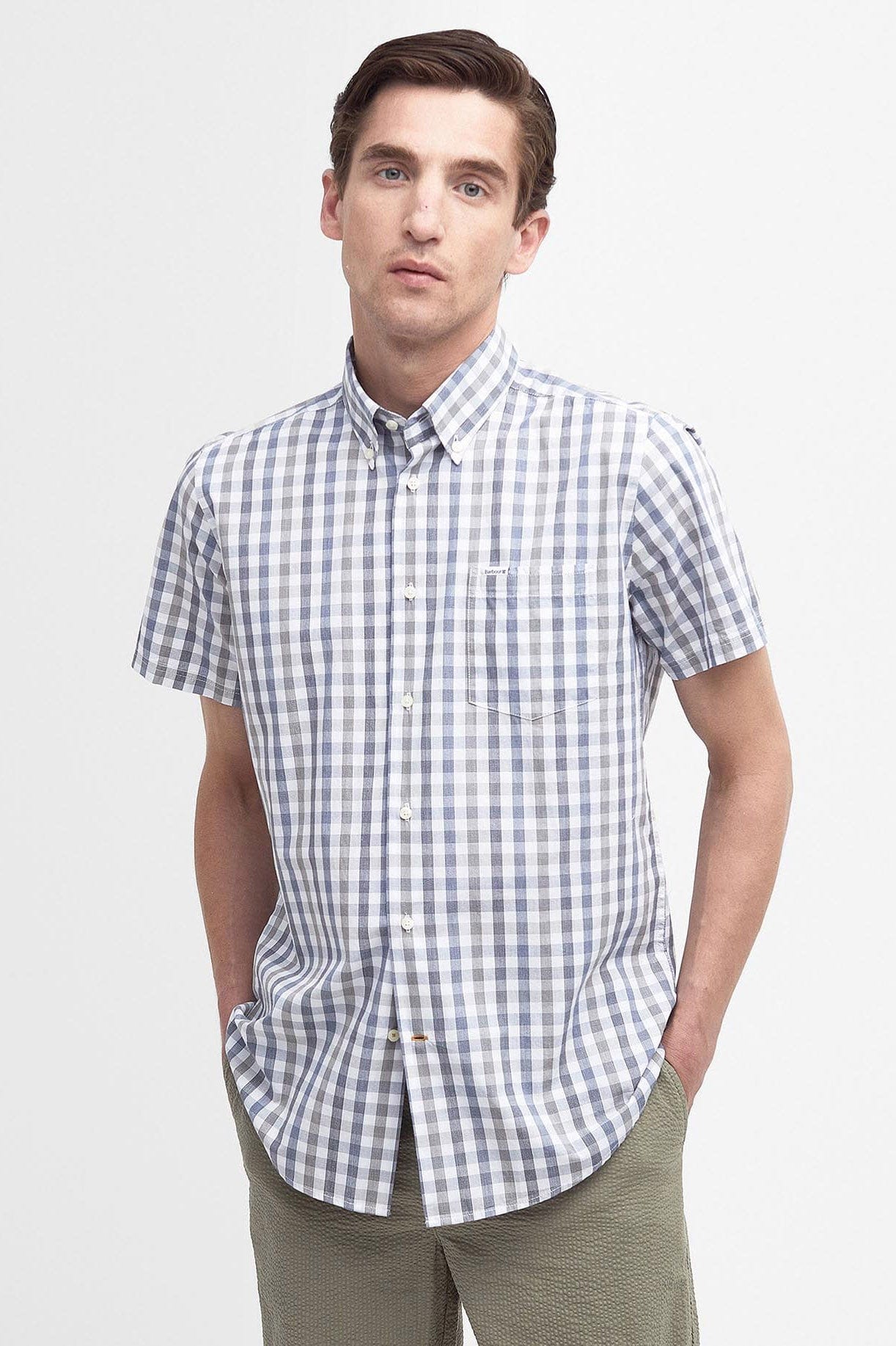 Barbour Longstone Short Sleeve Tailored Shirt - Olive