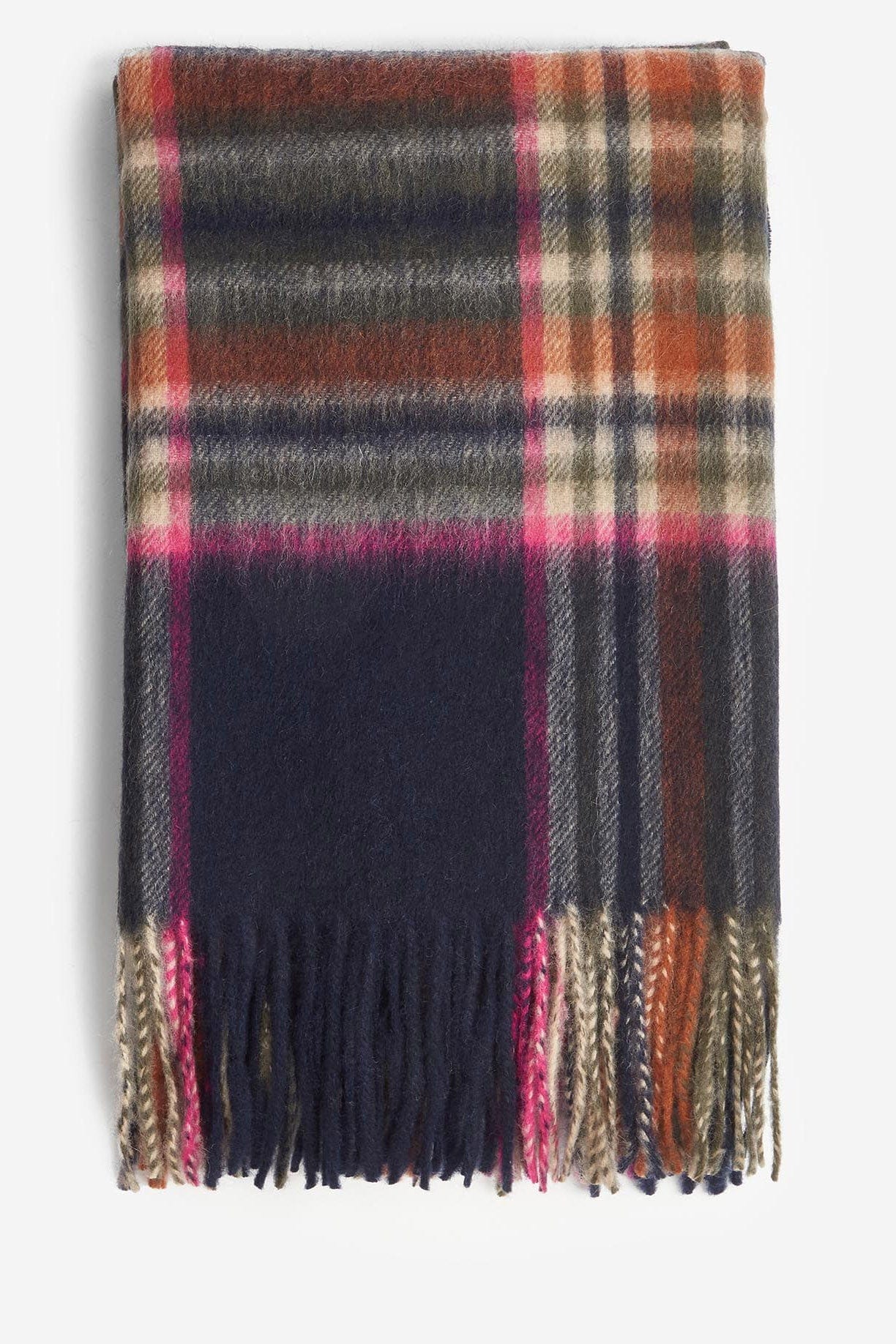 Barbour Lonnen Check Wrap - Pink Dahlia LSC0247_PI75_OS