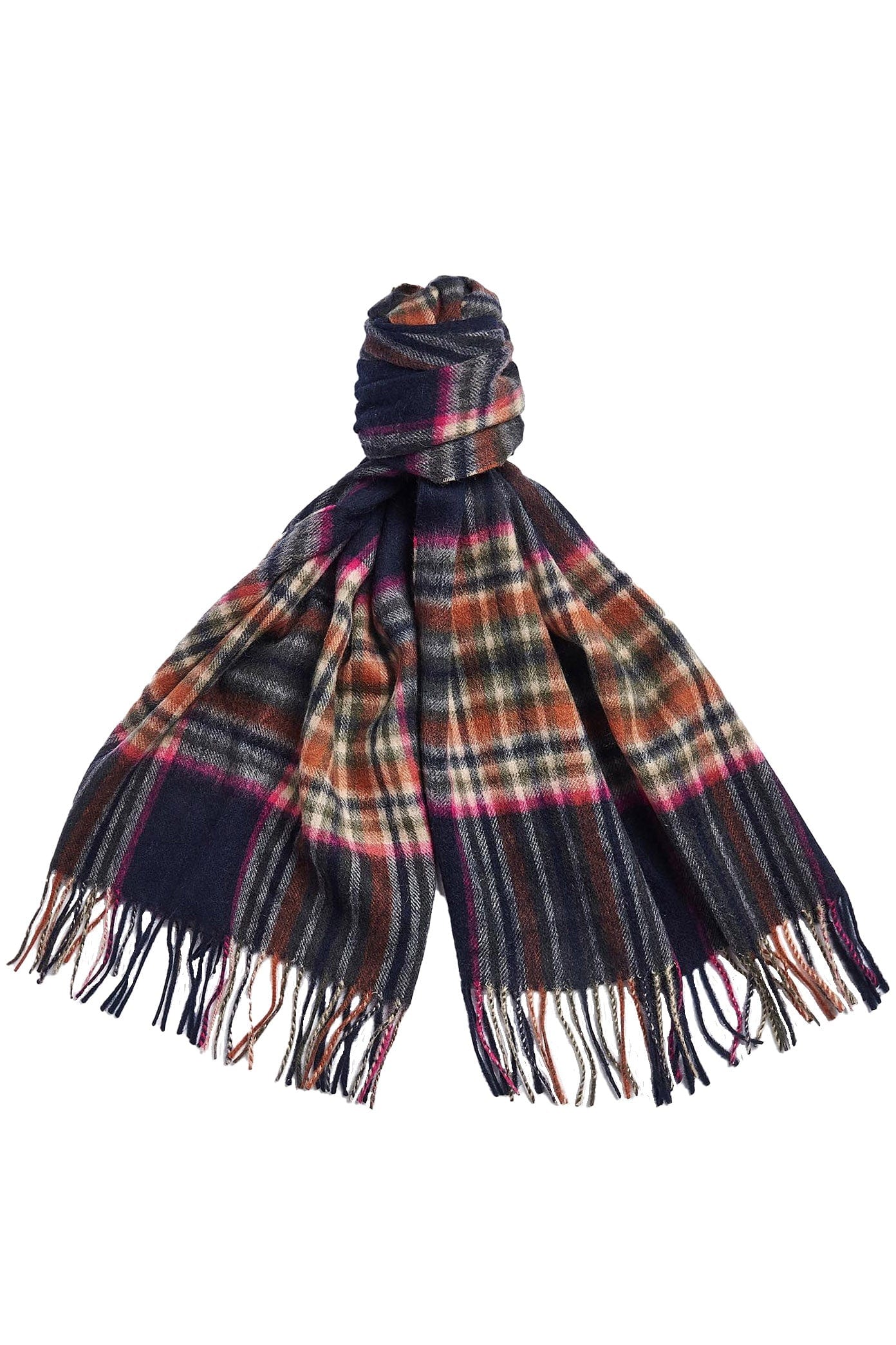 Barbour Lonnen Check Wrap - Pink Dahlia LSC0247_PI75_OS
